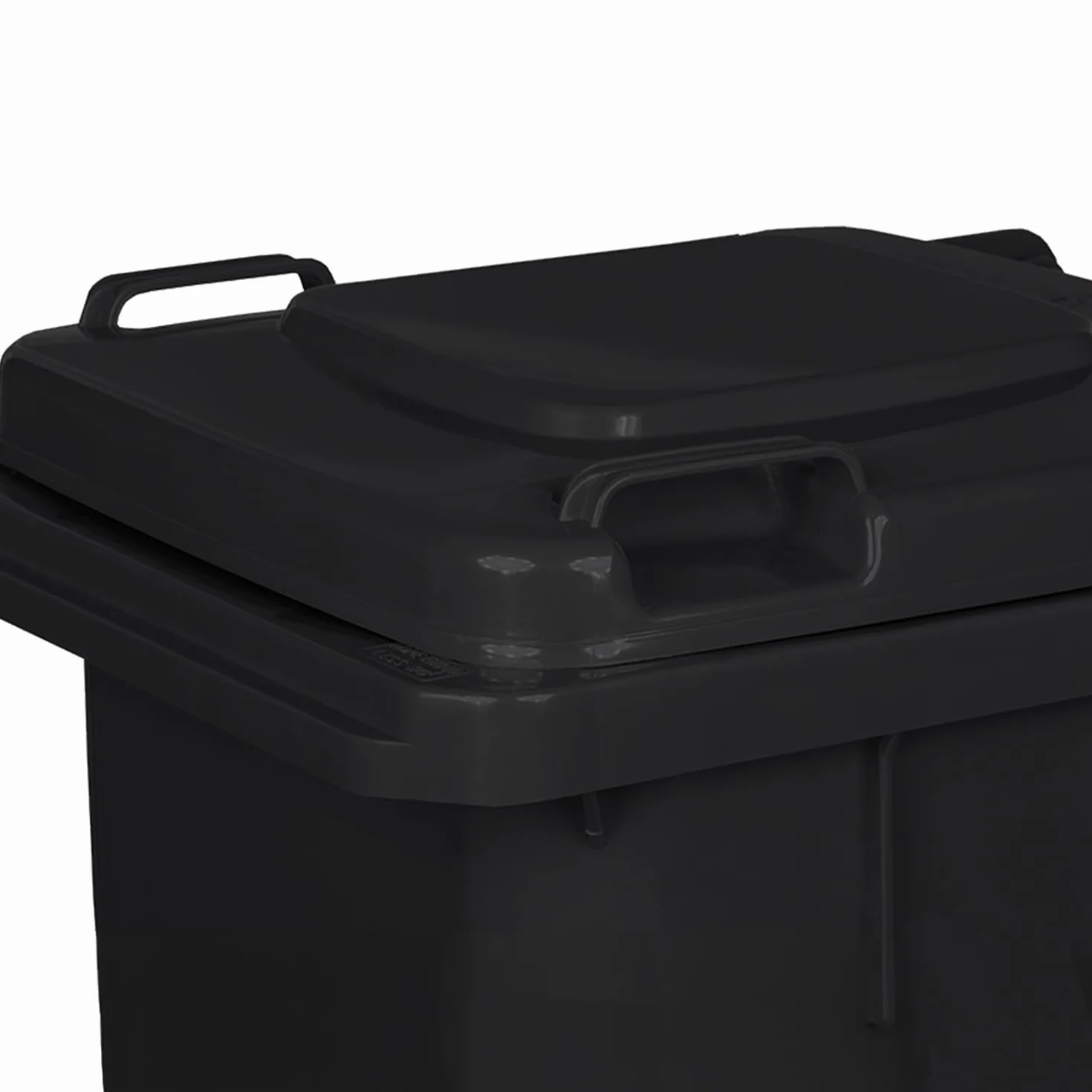 Kosz na śmieci pojemnik na śmieci | 120 litrów | z kołami | mechaniczny system podnoszenia | plastik | kolor grafitowy