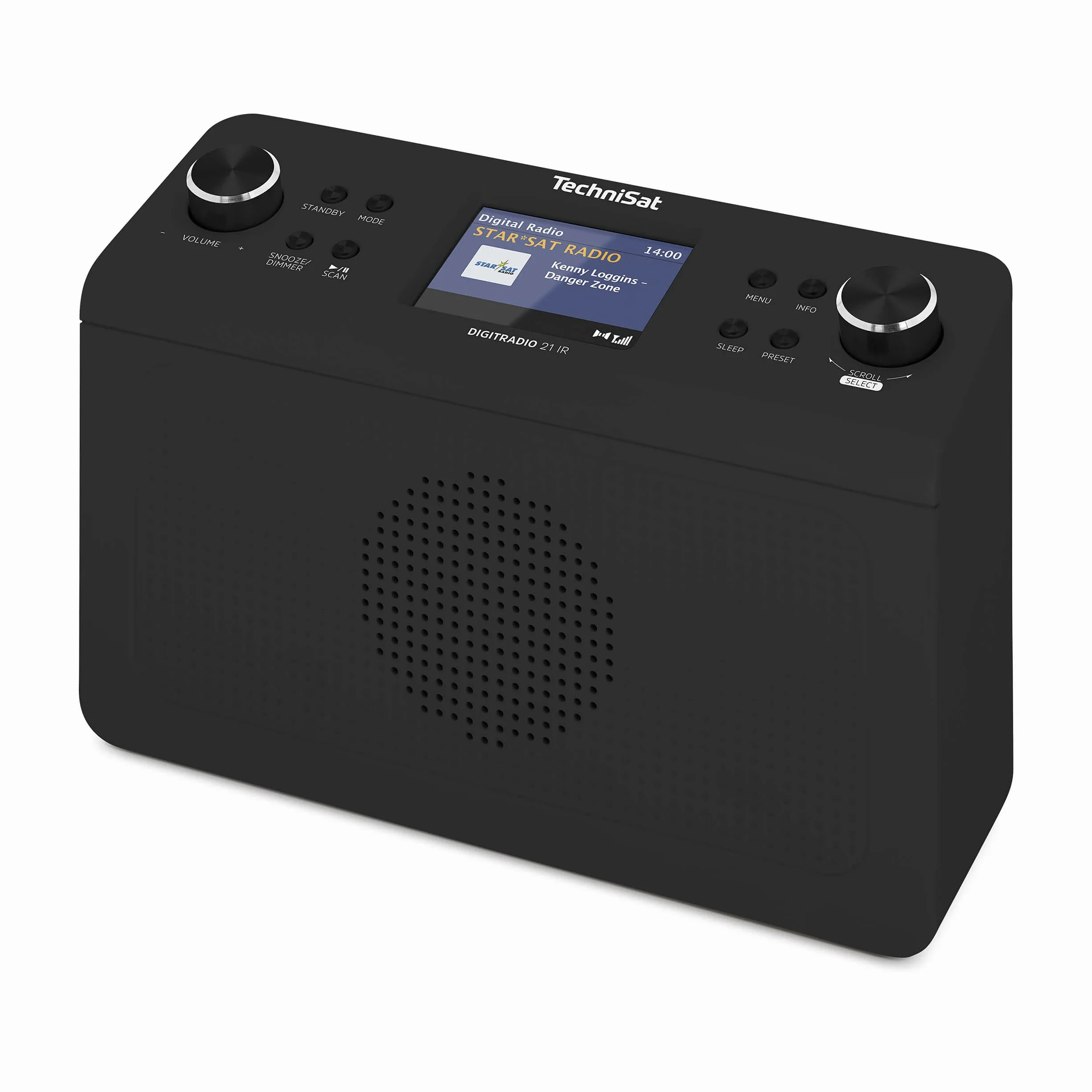 Technisat Digitradio 21 Ir Dab+/ Fm/Internet 0000/3965 Podblatowe Radio Kuchenne, Czarny, 22.5 x 15.1 x 7.2 cm