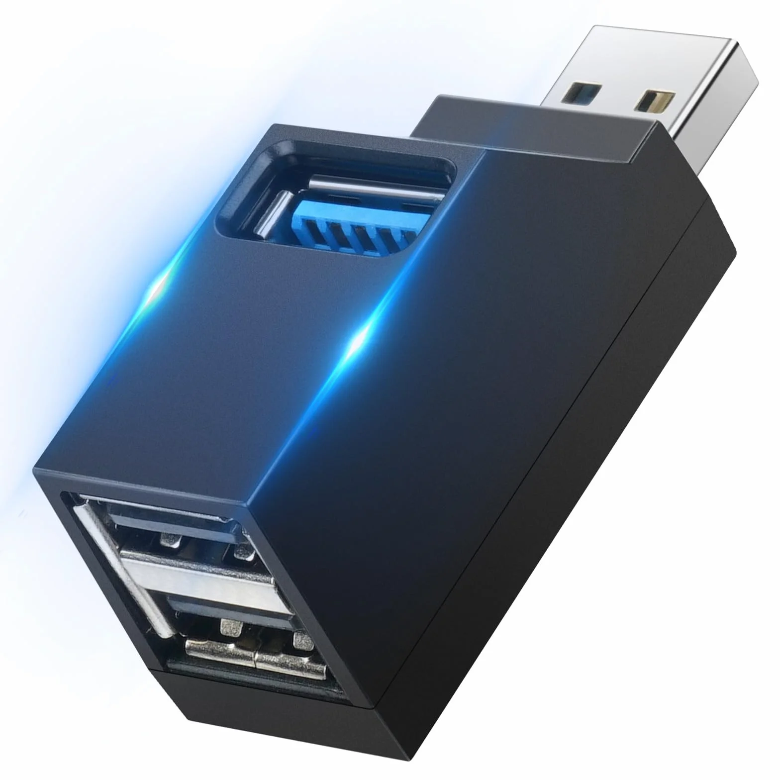 AXFEE 3-portowy koncentrator 3.0, mini hub z portem 3.0 i 2 portami 2.0, adapter rozszerzenia, koncentrator danych do laptopa, MacBooka, komputera stacjonarnego
