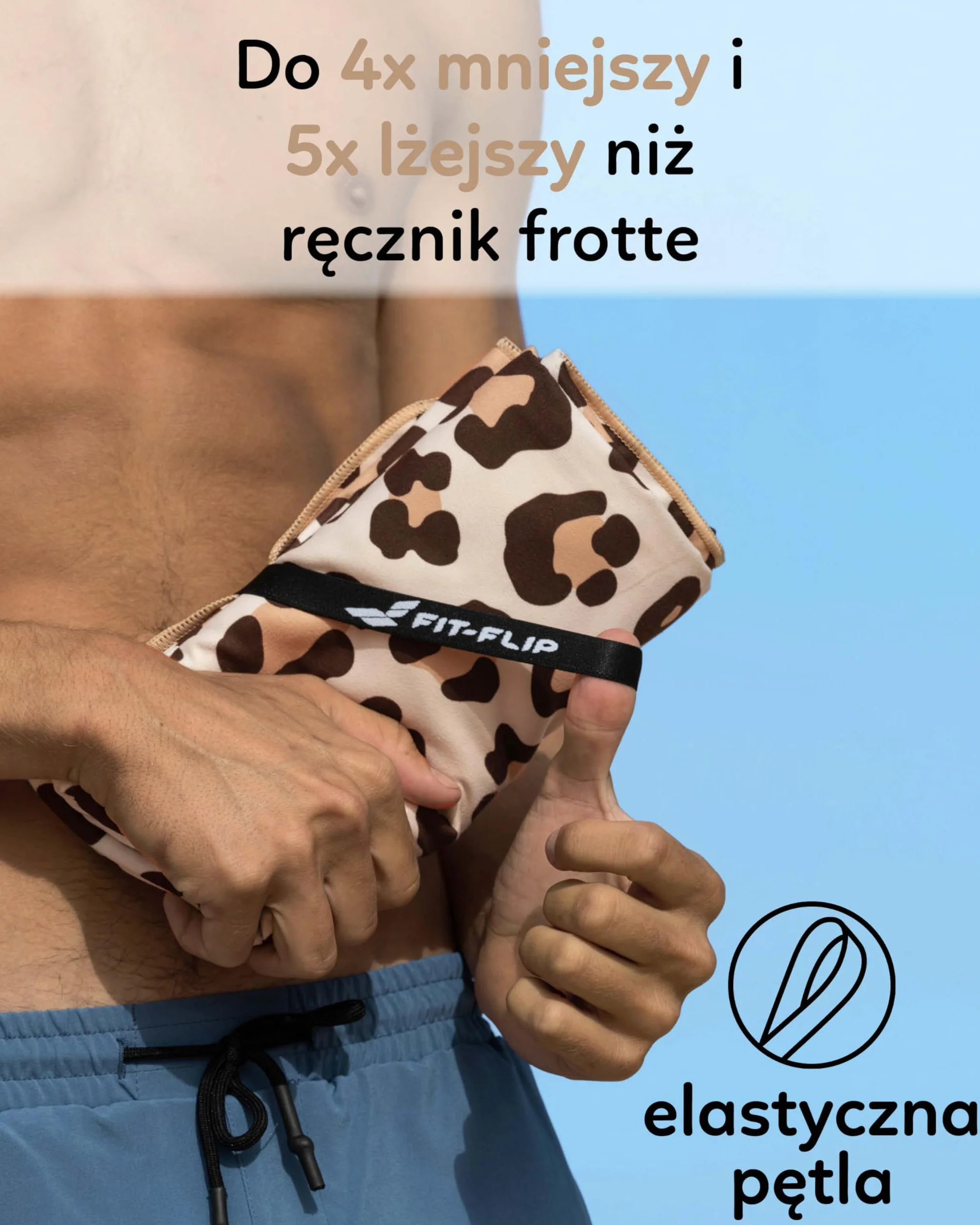 Fit-Flip Ręcznik plażowy XXL z mikrofibry 200x90cm