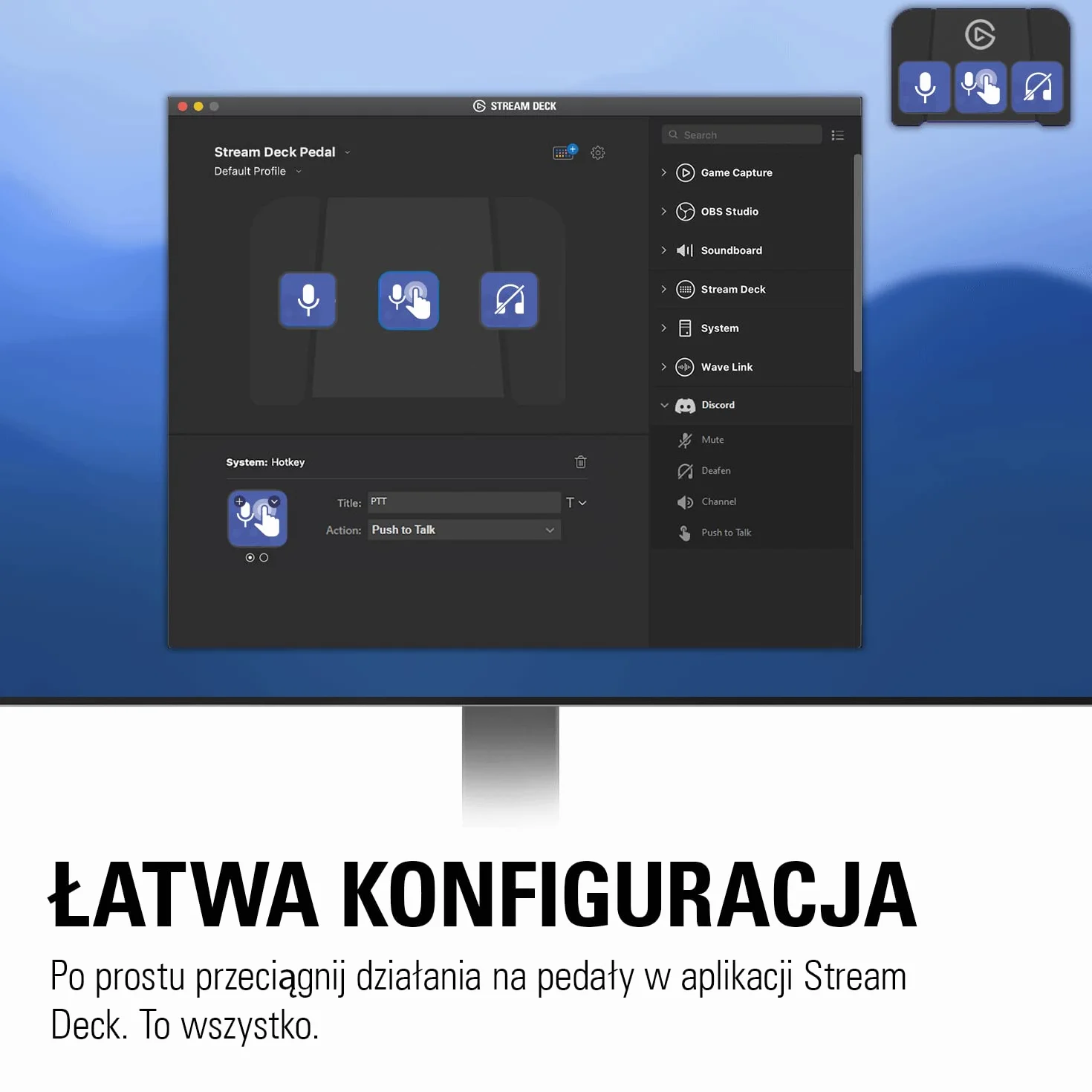 Elgato Stream Deck Pedal – kontroler nożny makro do studia, 3 przełączniki, OBS, Twitch, YouTube, Mac, PC