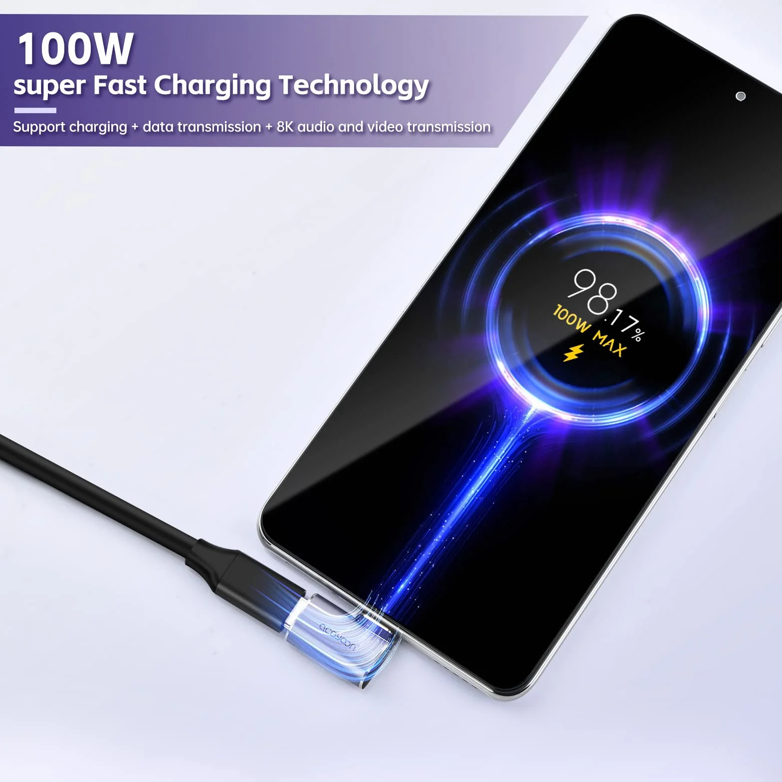 Aceyoon 3 Wtyczki Kątowe USB C, 90 Stopni, Adapter 40 Gbps/100 W/Gen 2, Obsługuje Wideo 8K 60 Hz i Szybkie Ładowanie PD, Do Telefonu Komórkowego, Laptopa i Tabletu