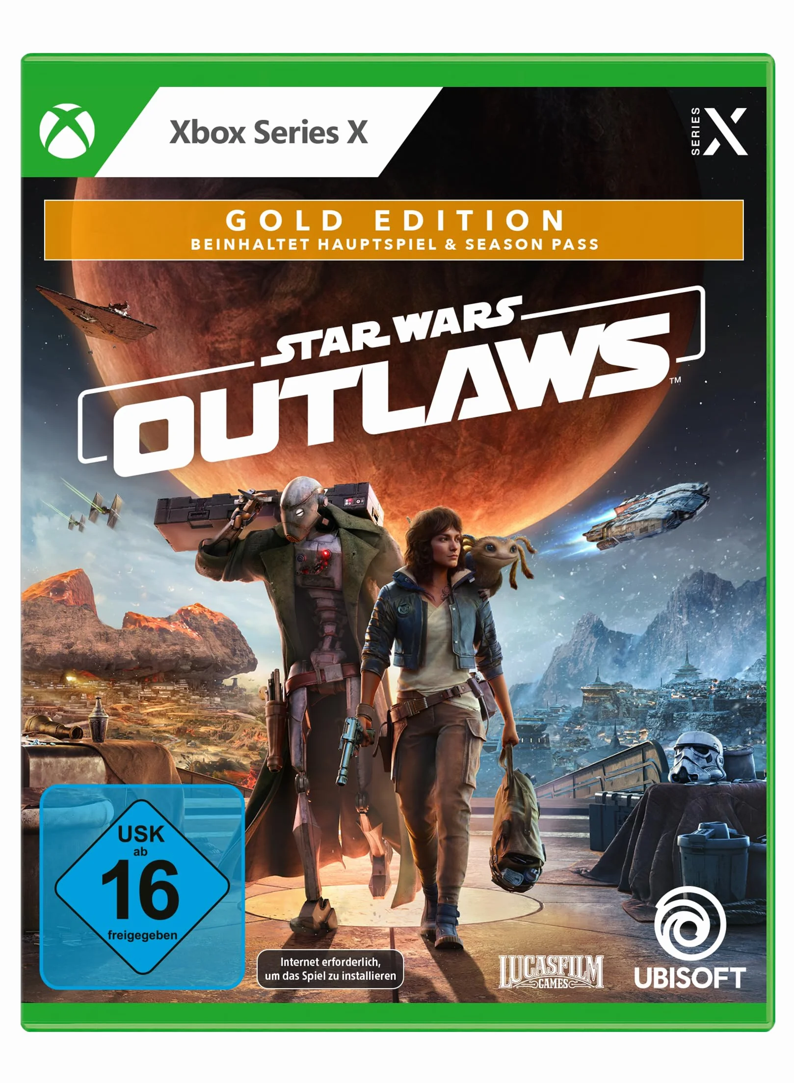 Ubisoft Star Wars Outlaws - Gold Edition (w tym przepustka sezonowa i früheren Zugang) - [Xbox Series X]