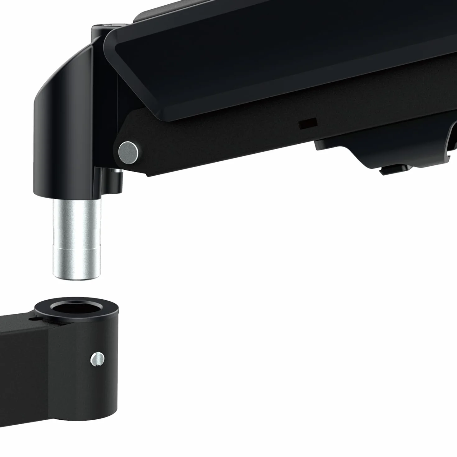 Maclean MC-136 podwójny uchwyt na monitor 17-32", ze sprężyną gazową, regulacja wysokości, ergonomiczne, wychylne ramię monitora, do biura, domowego biura i gier, czarny