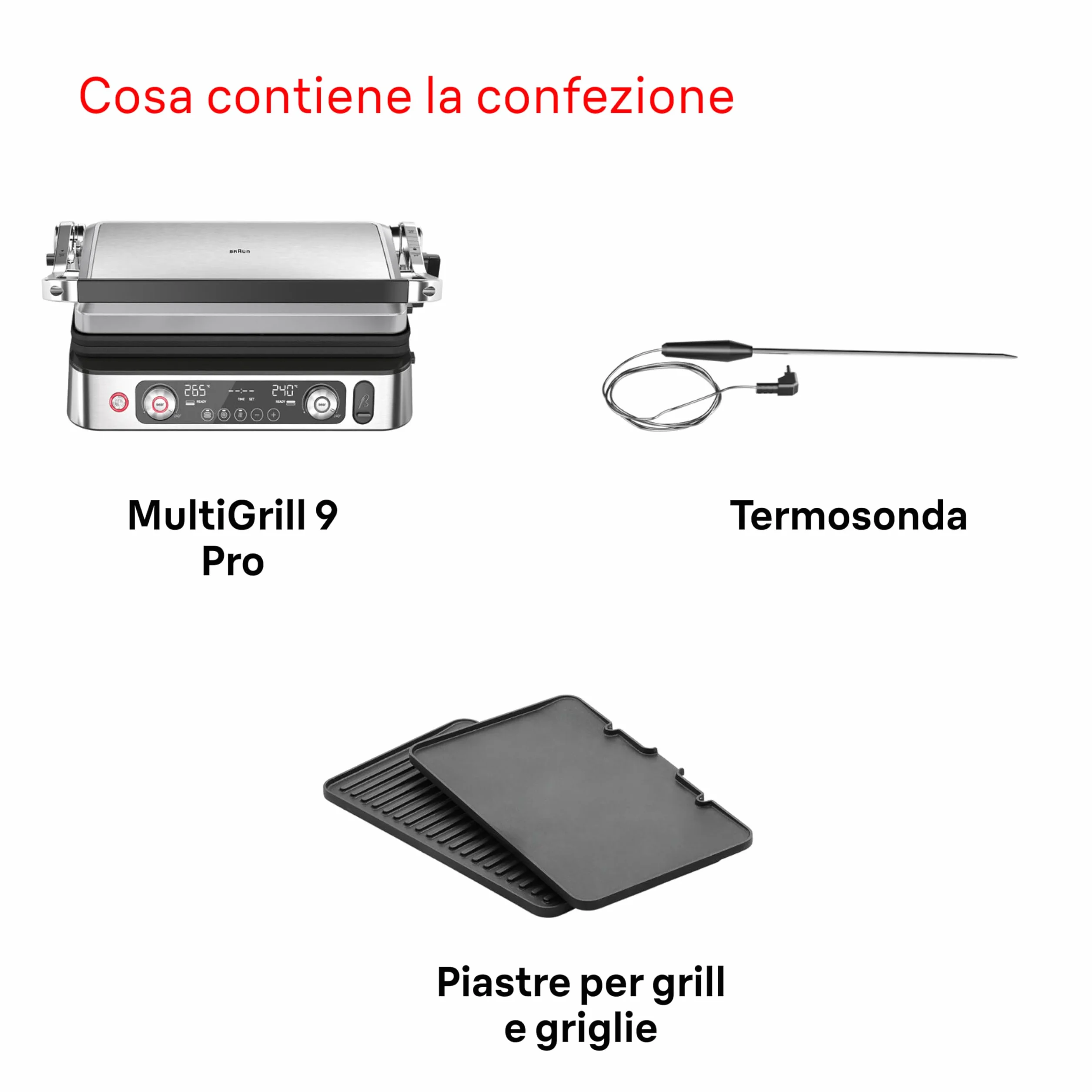 Braun MultiGrill 9 Pro CG 9160 grill elektryczny 2200 W czarny stal nierdzewna