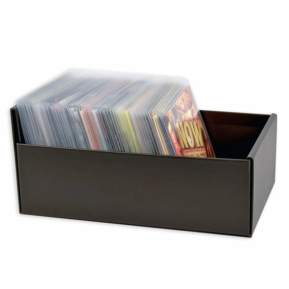 3L Pudełko do przechowywania płyt DVD, CD i Blu-ray – praktyczny i zajmujący mało miejsca system przechowywania – czarne – 10290
