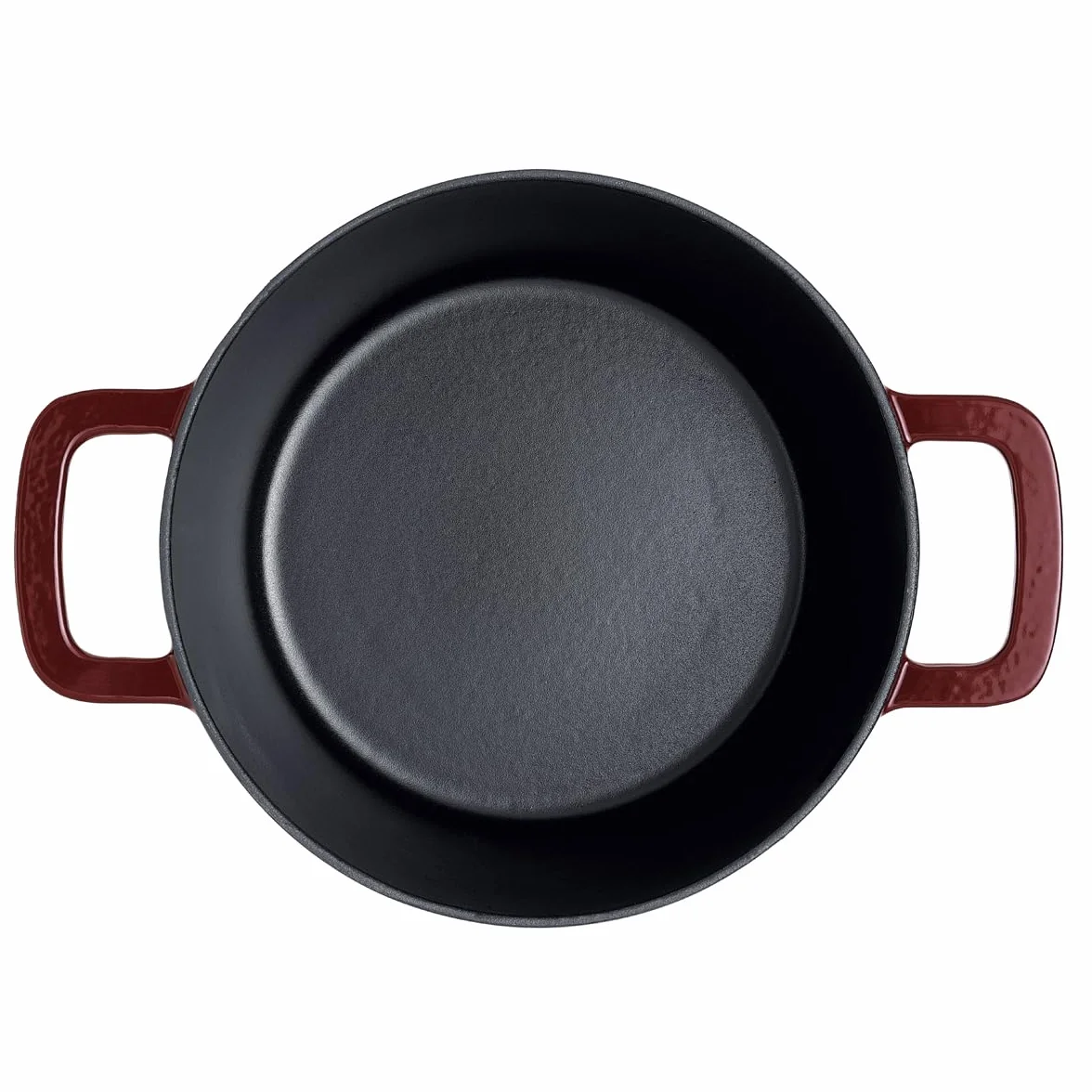 Fissler Moments emaliowane naczynie żeliwne okrągłe 24 cm garnek Cast-Iron Cocotte AromaStar indukcja burgundowa czerwień