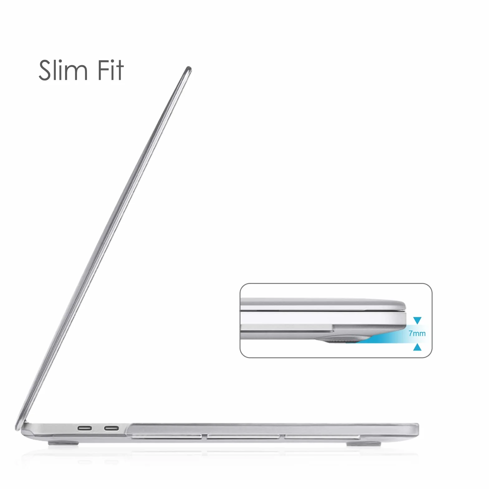 Fintie etui kompatybilne z MacBooka Pro 13 cali 2022-2016 (M2 & M1 A2338 / A2289 / A2251 / A2159 / A1989 / A1706 / A1708), twarde etui z tworzywa sztucznego, przezroczyste, krystaliczne