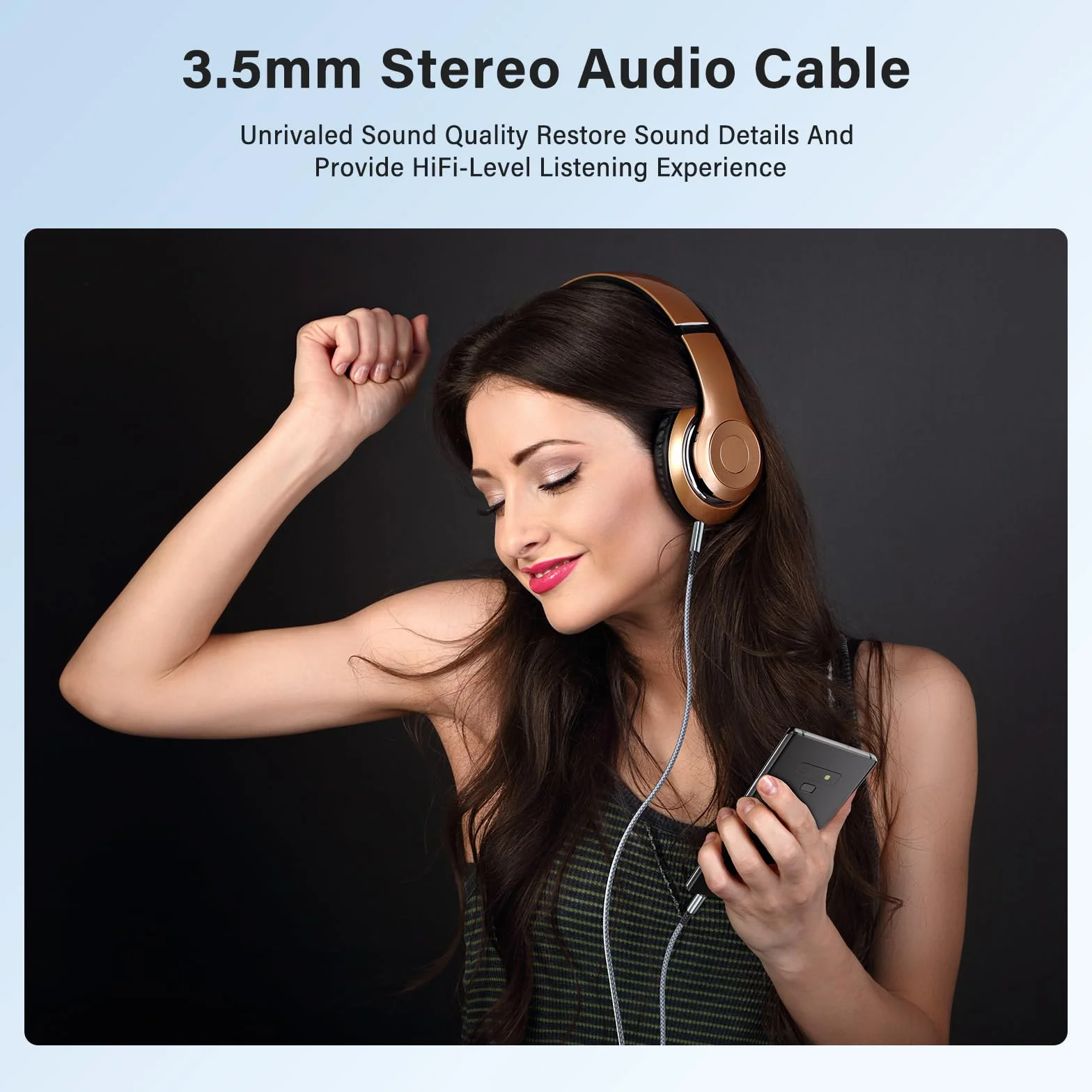Kabel Aux, kabel audio 3,5 mm jack na jack stereo jack 3,5 [1,2 m] nylonowy pleciony do radia samochodowego, słuchawek, komputera, telefonu komórkowego, systemu stereo, tabletu, głośnika, odtwarzacza