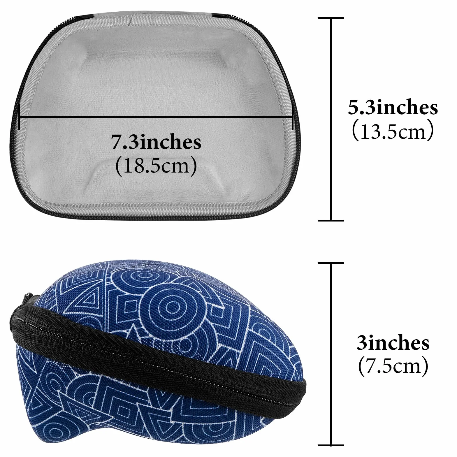 Etui na kontroler do gier Geekria kompatybilne z Sony PlayStation 5 DualSense, PS4 DualShock 4, PS3 Dualshock 3, akcesoria do przechowywania, torba do przenoszenia (Niebieski)