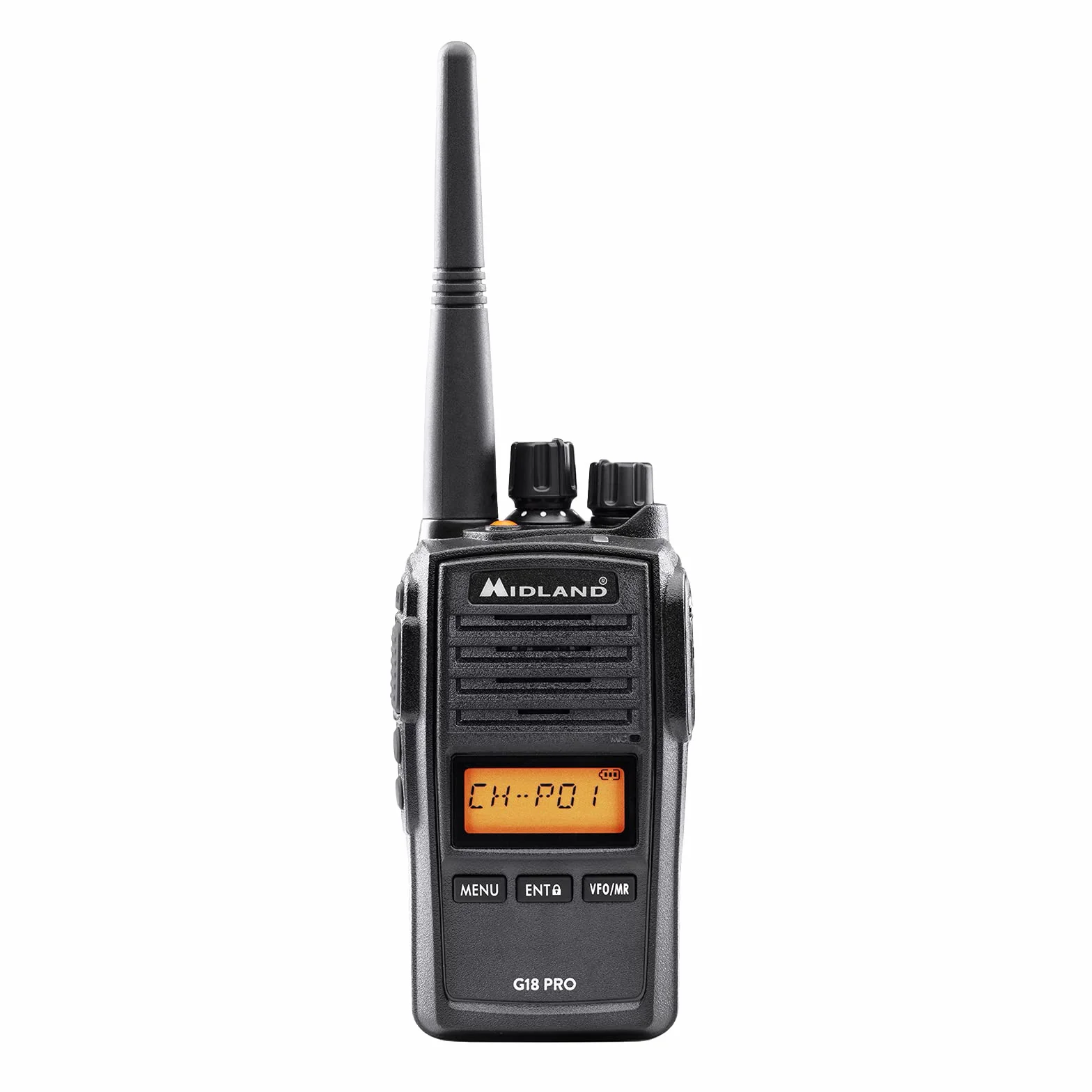 Midland G18 Pro C1145.02, Dwukierunkowy Radio, PMR446 Transceiver, Walkie Talkie Dual Band, Długi Zasięg Walkie Talkie, Bateria Litowa, Wodoodporny IP67, Czarny