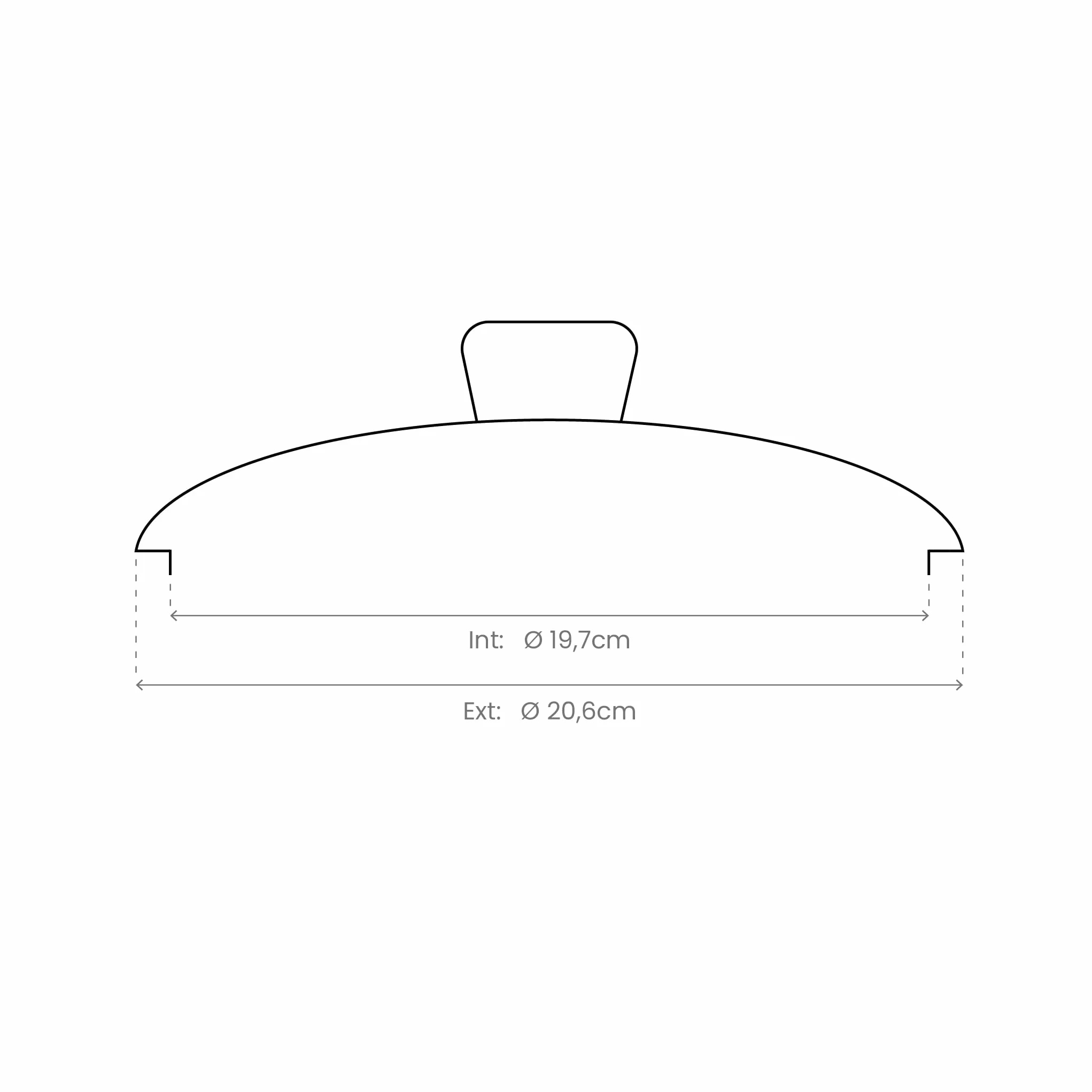 Ibili - TAPA CRISTAL 20 CMS.
