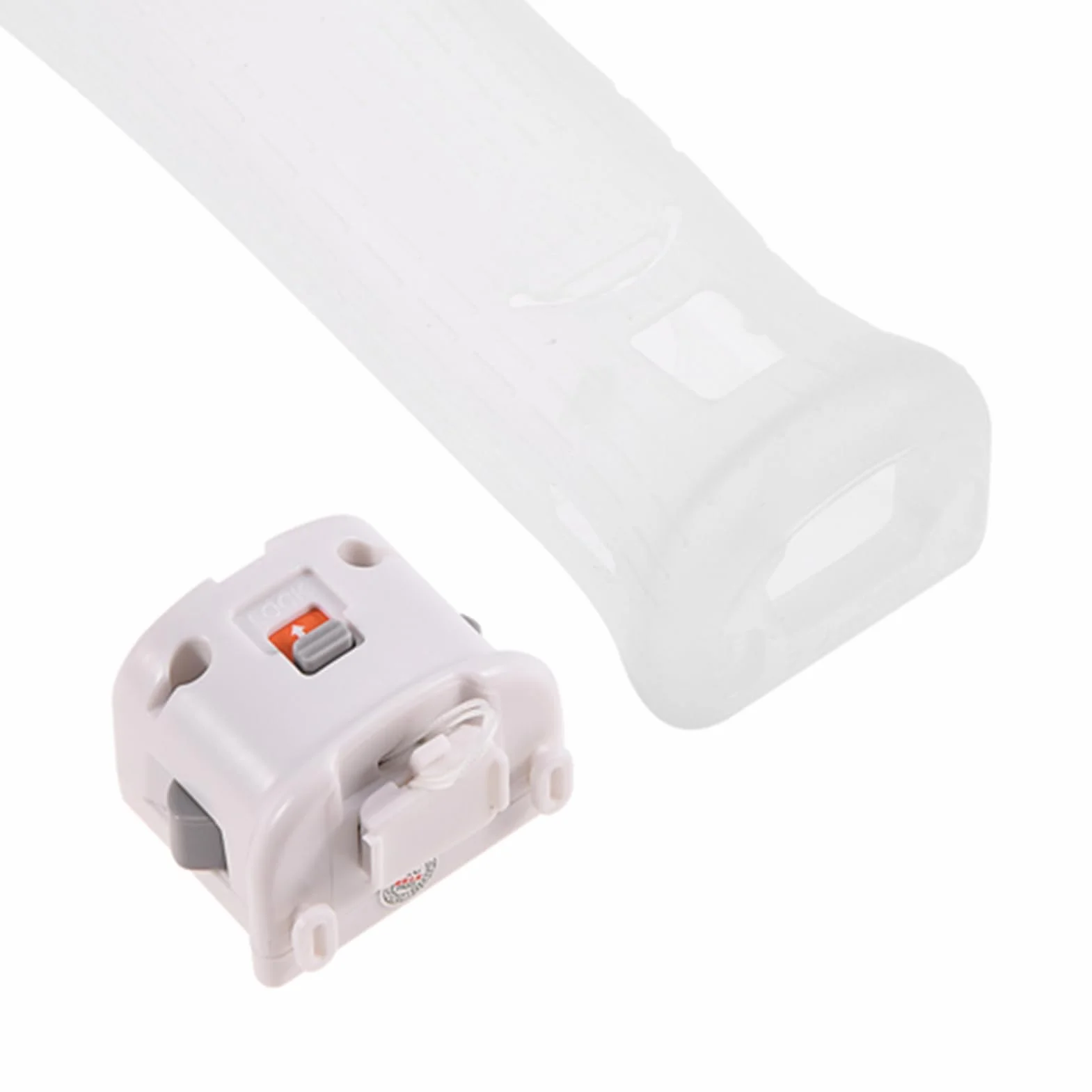 Motion Plus Adapter dla zdalnego sterowania Wii Ulepszony czujnik ruchu silikonowy okładka obudowy dla gier Wii Czarna lub biała ABS Wtyczka i akcesoria do zabawy (Biały)