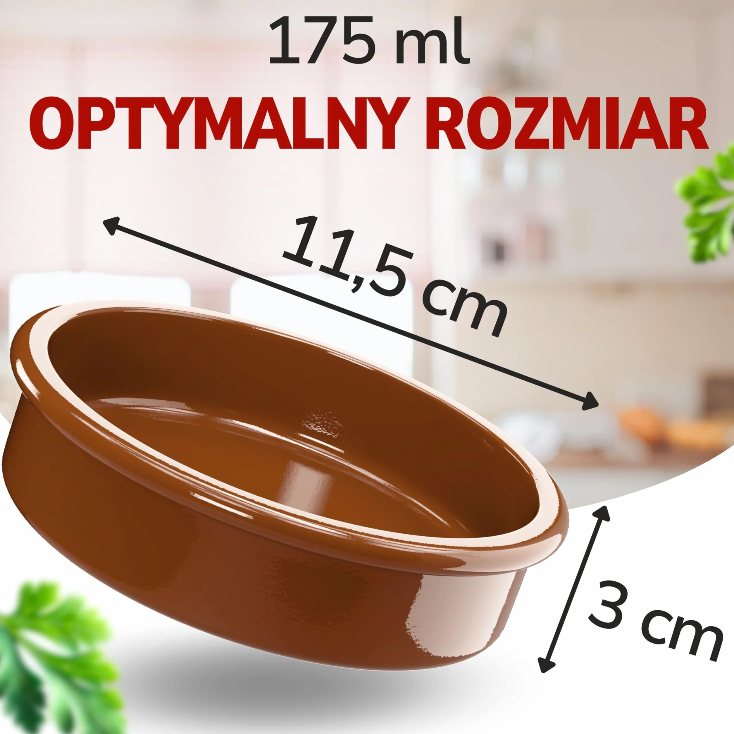 ToCi Zestaw 12 misek na tapas, brązowe, 175 ml, śródziemnomorskie miski deserowe z gliny, Ø 11,5 cm, tradycyjne produkty z hiszpańskiej gliny