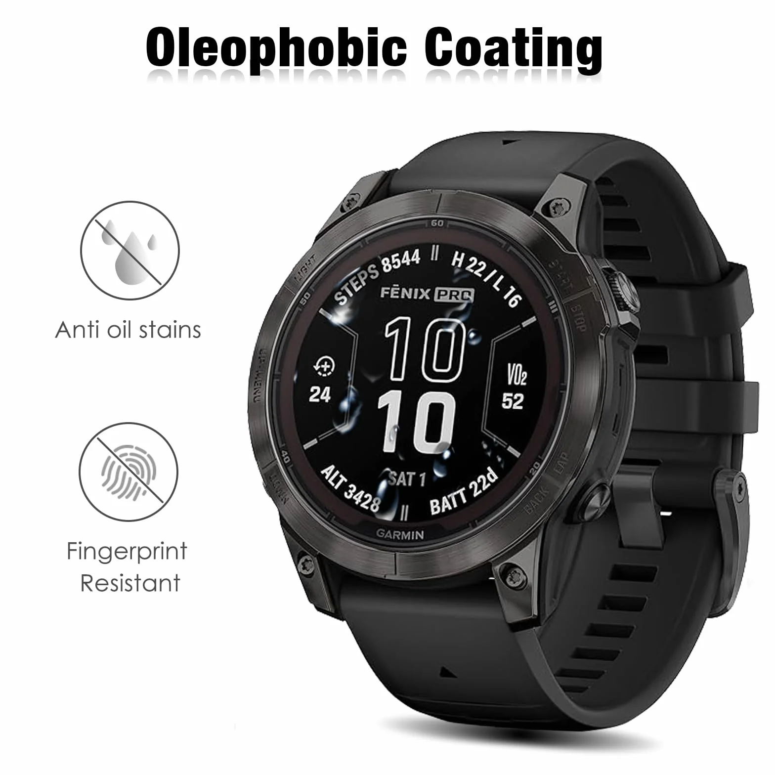 iVoler 4 sztuki szkła hartowanego do Garmin Fenix E 47 mm / Garmin Fenix 7 PRO Solar/Solar Sapphire / Fenix 7 / Sapphire Solar 47 mm, ochrona ekranu przed zarysowaniem, bez pęcherzyków powietrza