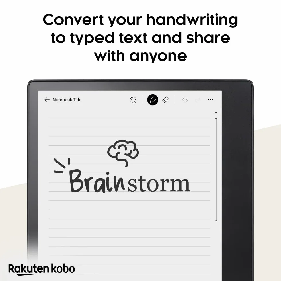 Kobo Elipsa 2E | czytnik | 10,3 cala bez refleksów ekran dotykowy z ComfortLight Pro | Zawiera rysik Kobo 2 | Regulowana jasność | Wi-Fi | Technologia Carta E Ink | Pojemność 32 GB