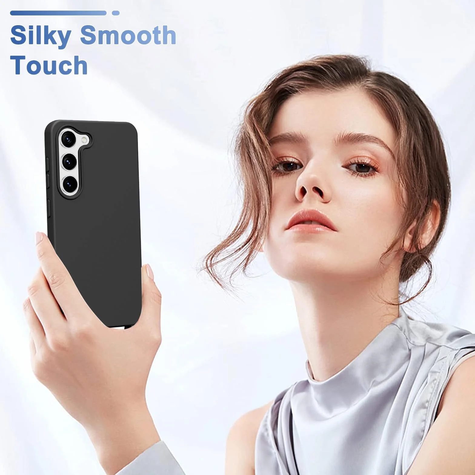 Etui do Samsung Galaxy S23 5G ze smyczą, miękki TPU silikonowy pokrowiec ze smyczą pasek na ramię, regulowany i zdejmowany, odporny na wstrząsy odporny na zarysowania futerał do Samsung Galaxy