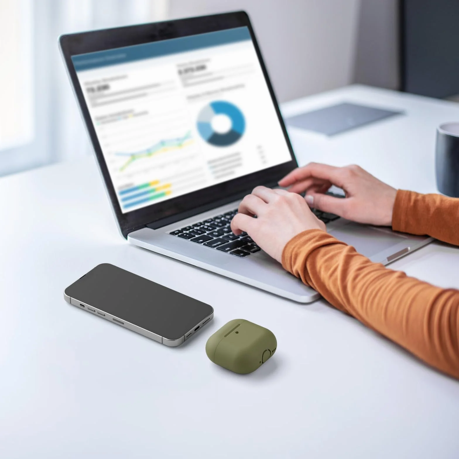 Etui kompatybilne z Airpods 4 (2024), odporne na wstrząsy silikonowe etui odporne na zarysowania do AirPods 4 generacji, widoczny przód LED, zielony