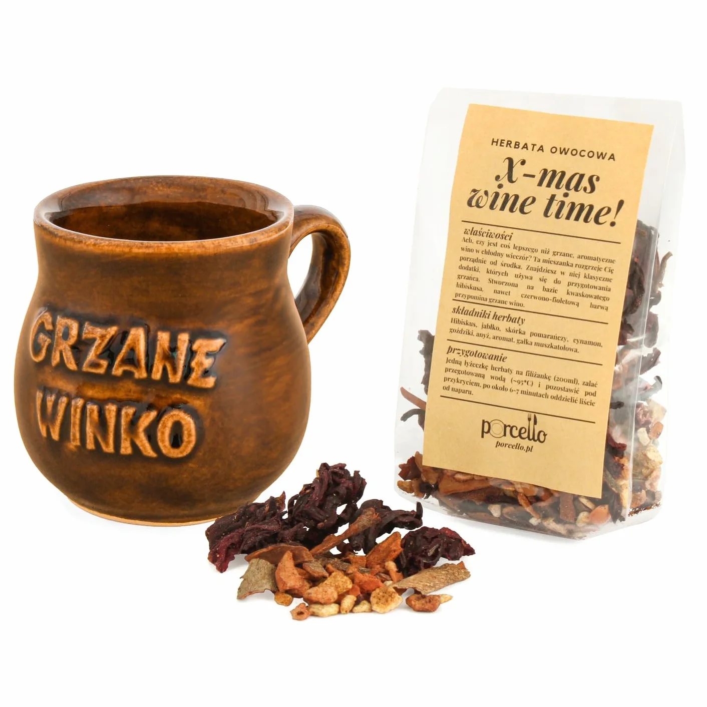 Kubek do grzańca z herbatą GRZANE WINO 250ml kamionkowy AUTUMN VIBE