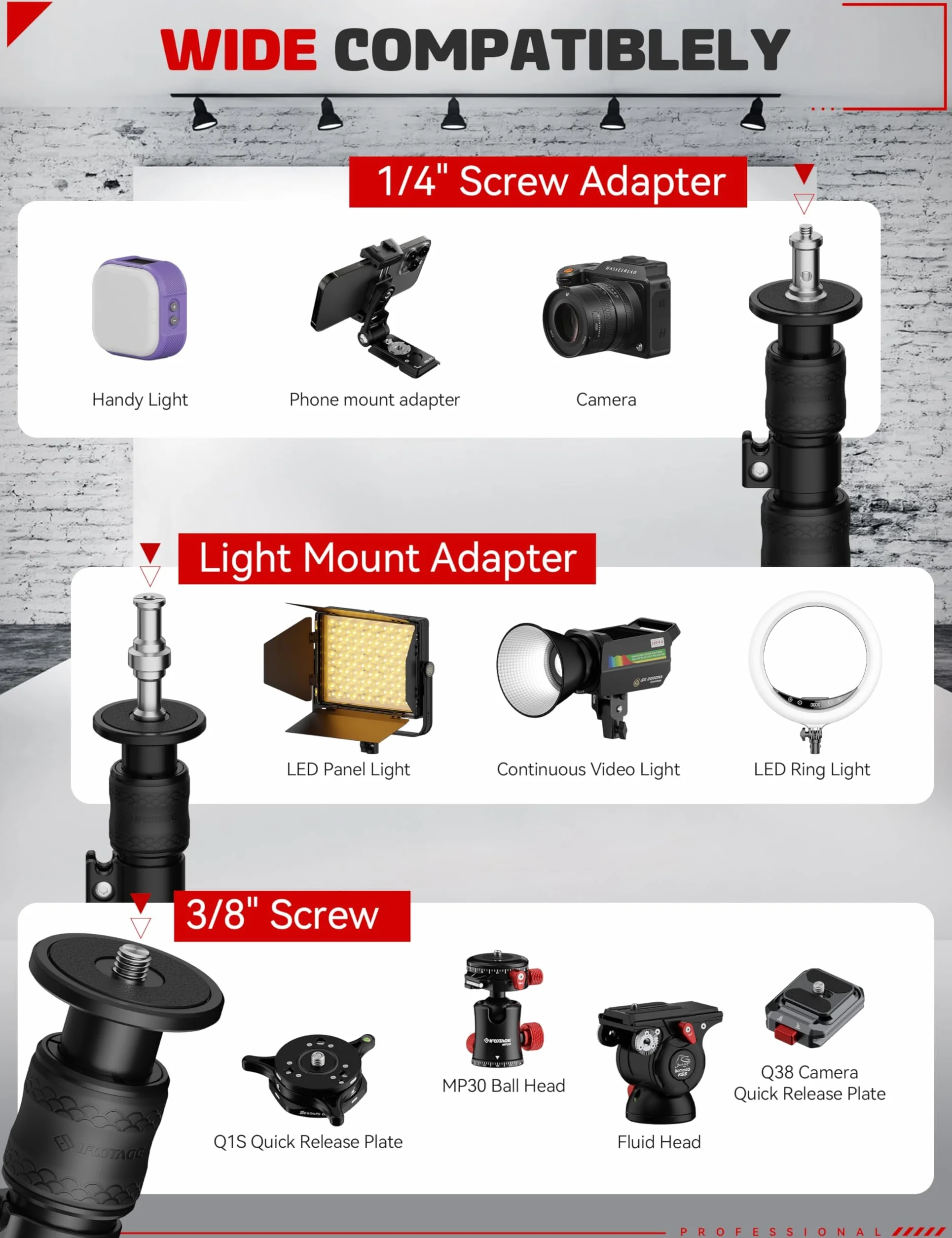 iFootage Monopod 201,6 cm/79,4 cala, 2 szt