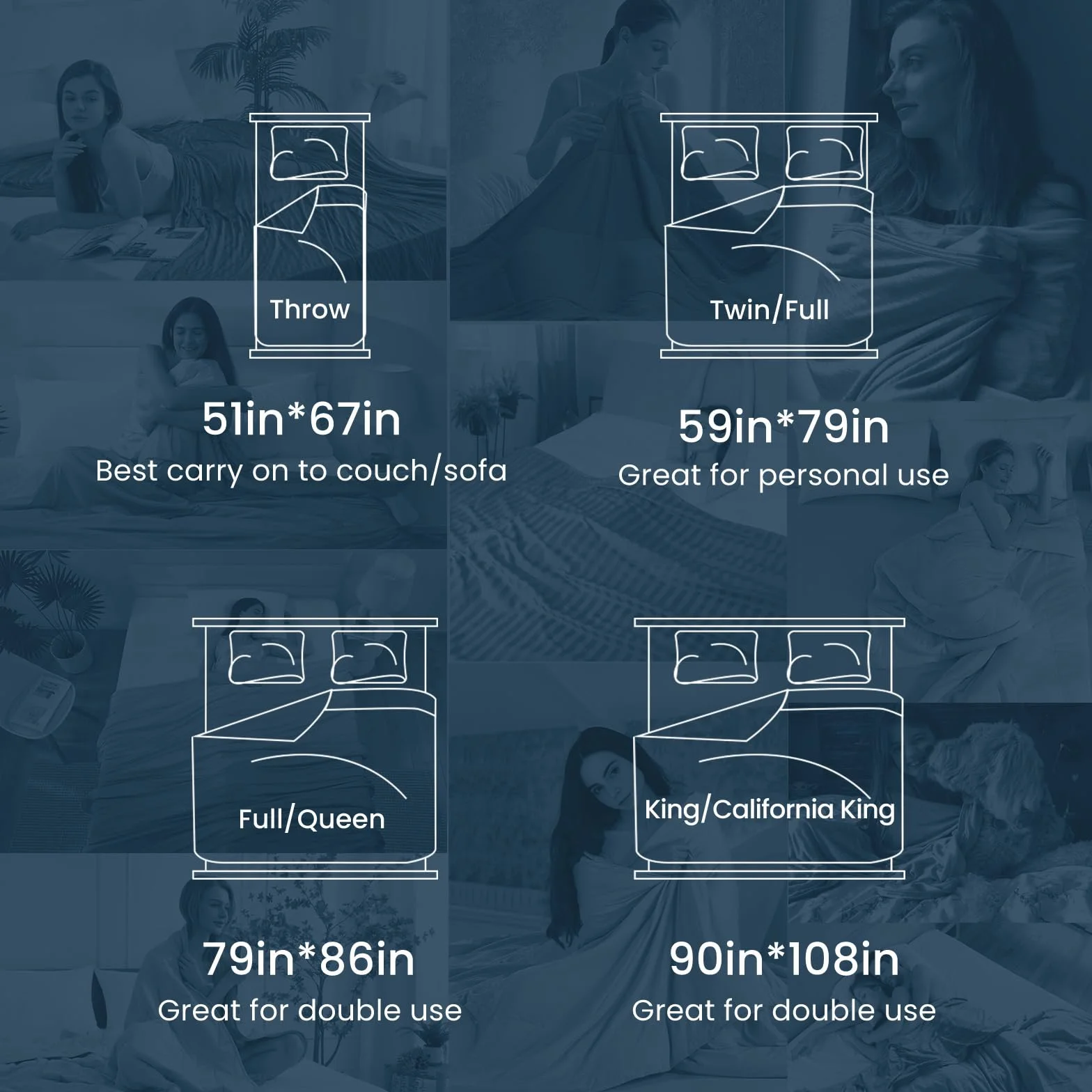 Koc chłodzący Elegear 150x200 cm na nocne poty, Q-Max>0.5, letni koc z włókna Arc-Chill 3.0 dla osób gorąco śpiących. Oddychający, lekki, rozmiar Podwójne/Królewskie, niebieski w paski