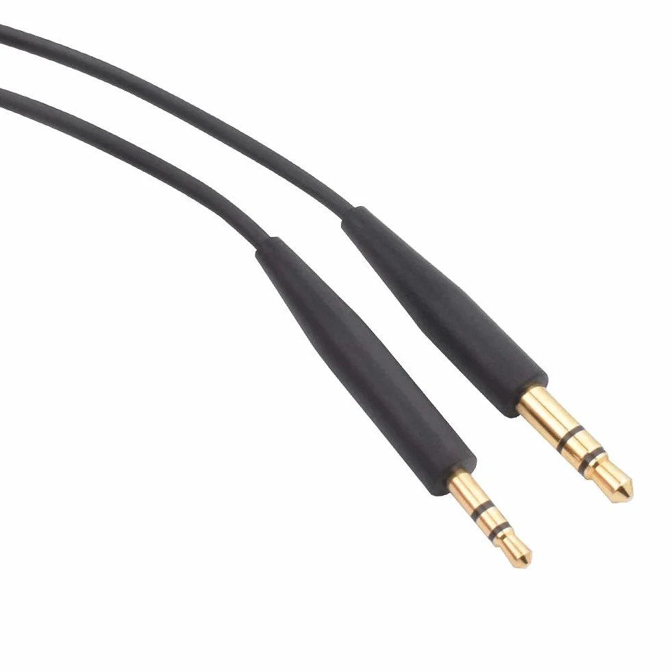 Zamienny inline mikrofon zdalna regulacja głośności kabel audio kabel kabel zgodny z Bose SoundTrue Soundlink QC25 QC35 OE2 słuchawki z urządzeniami iPhone (czarny)