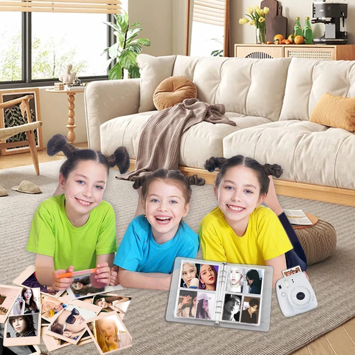 Segregator fotokartowy A5 Kpop 200 kieszeni 6-pierścieniowy przezroczysty album na fotokarty