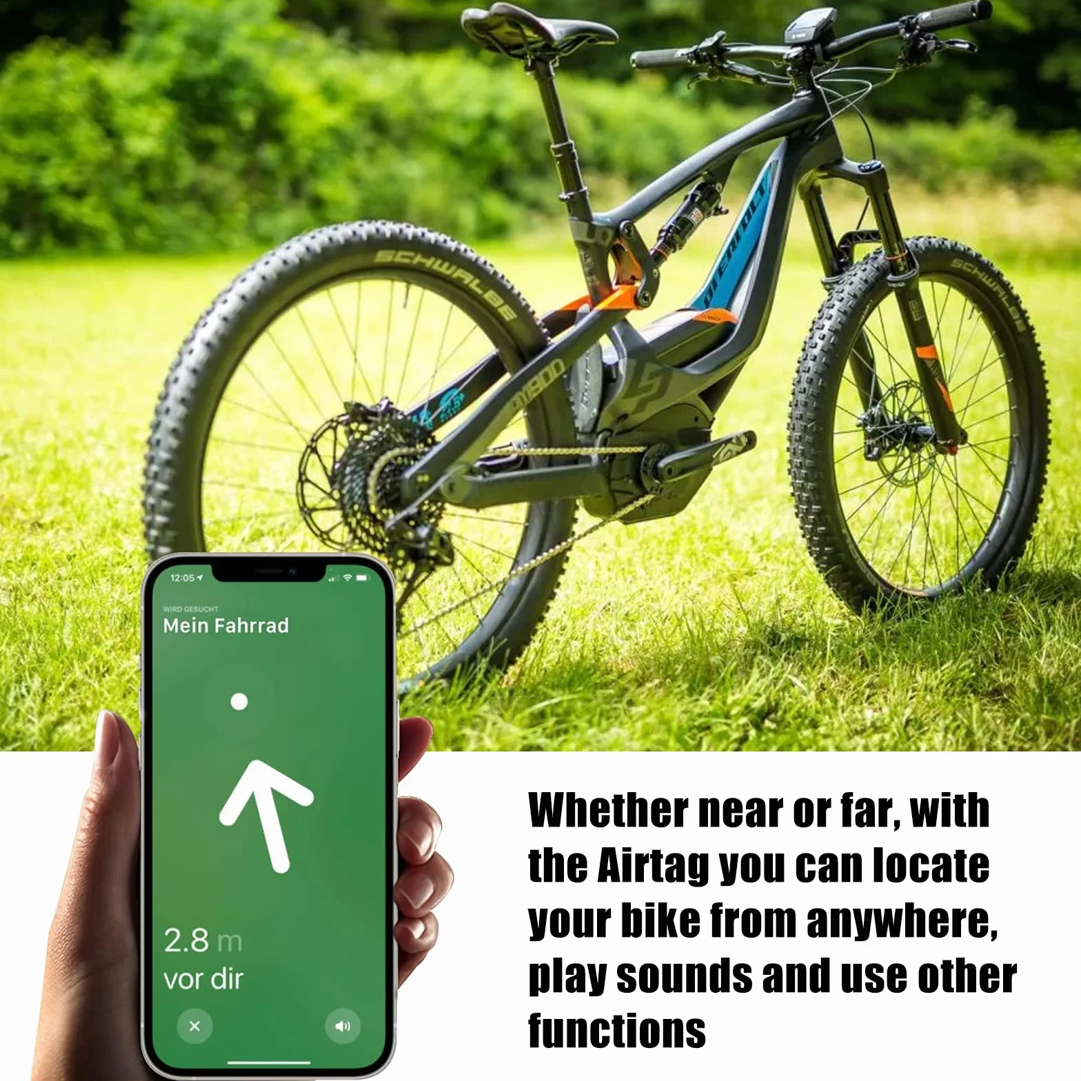 Uchwyt rowerowy na siodełko rowerowe AirTag, dyskretna ochrona przed kradzieżą roweru, w tym śruby bezpieczeństwa, uniwersalny uchwyt rowerowy odporny na zachlapanie GPS z akcesoriami