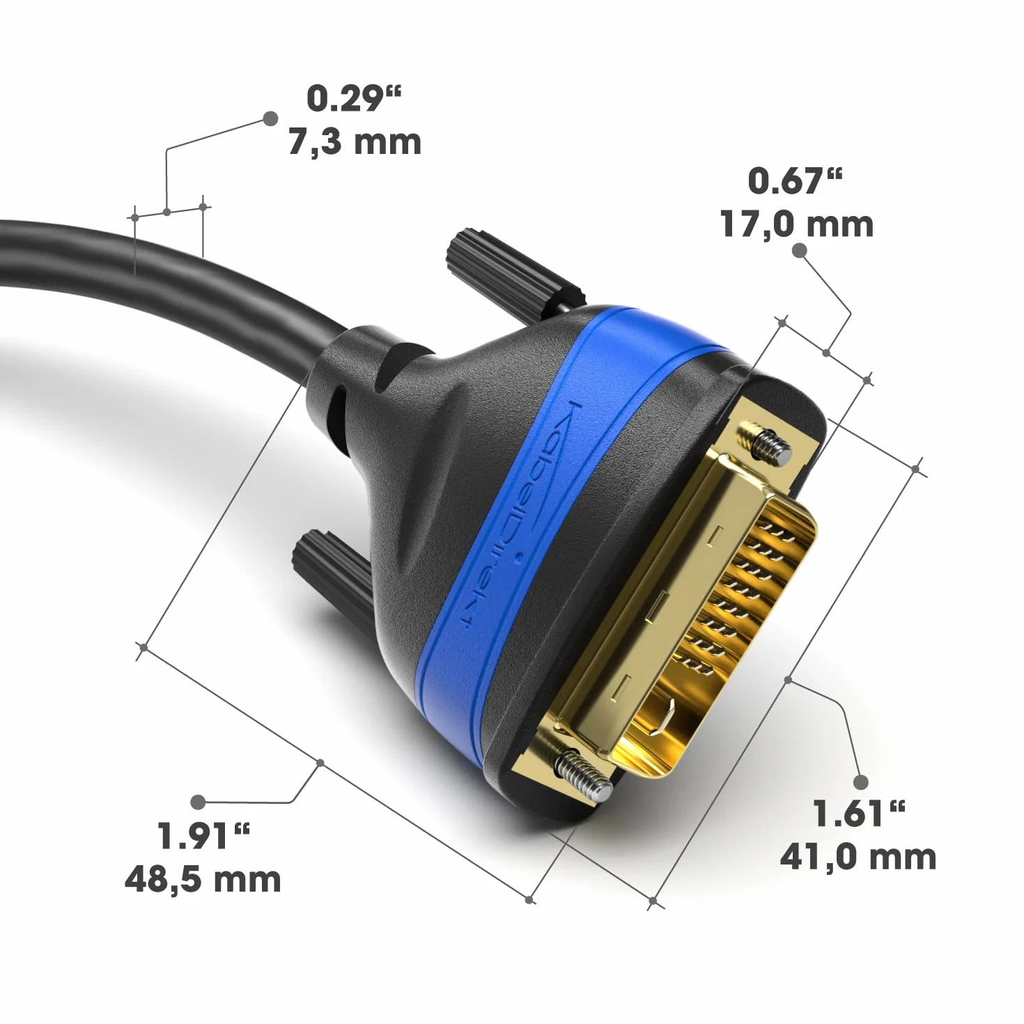 KabelDirekt – Przewód DUAL LINK DVI 3m (DVI-D 24+1, 1080p Full HD 3D) – TOP Series