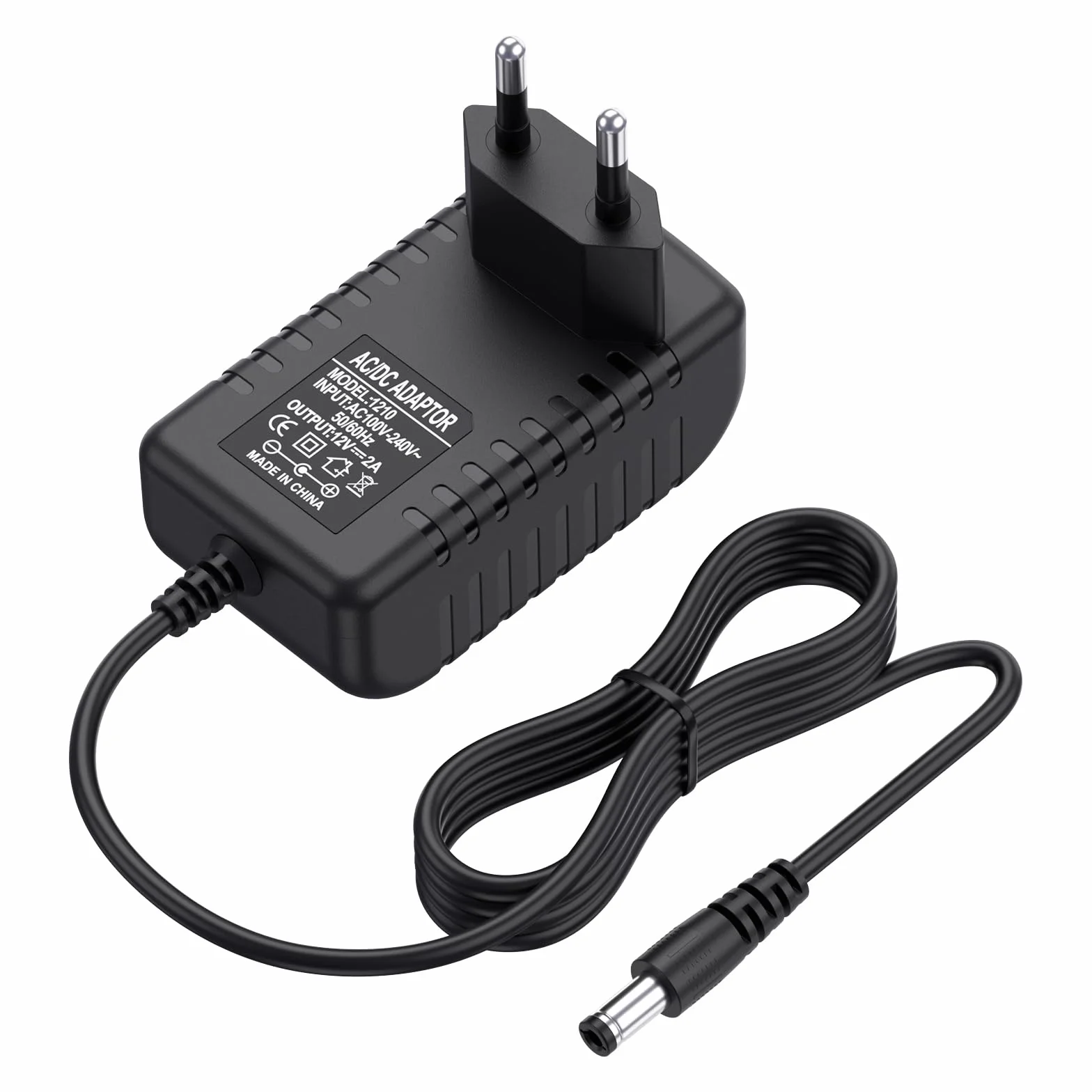 Uniwersalny zasilacz 12 V, 2 A, 24 W, do głośników, taśm LED, routerów, kamer CCTV i urządzeń elektronicznych, zasilacz 12 V, 2 A, wysokiej jakości transformator AC DC (12/2A)
