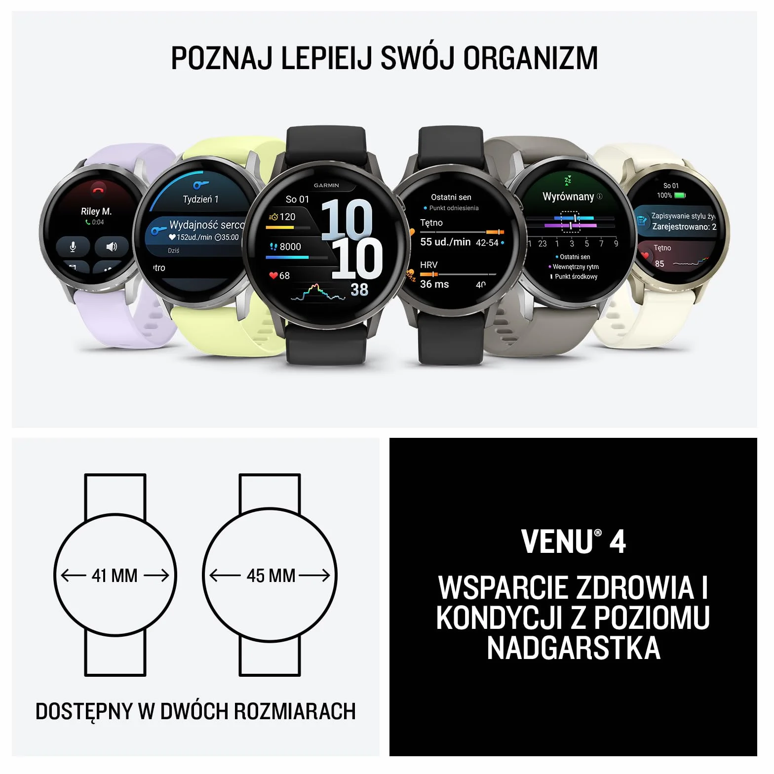 Garmin Venu 4 Premium Smartwatch GPS 41mm, AMOLED, Latarka LED, Lunar Gold/Bone