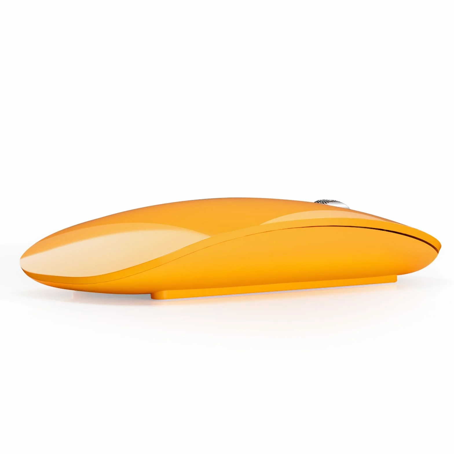 Uiosmuph Mysz Bluetooth, ładowalna mysz bezprzewodowa, cicha trójtrybowa mysz bezprzewodowa (podwójny Bluetooth 5.1 + 2.4 GHz) z odbiornikiem USB, do laptopa/iPada/PC/Maca-Pomarańczowy