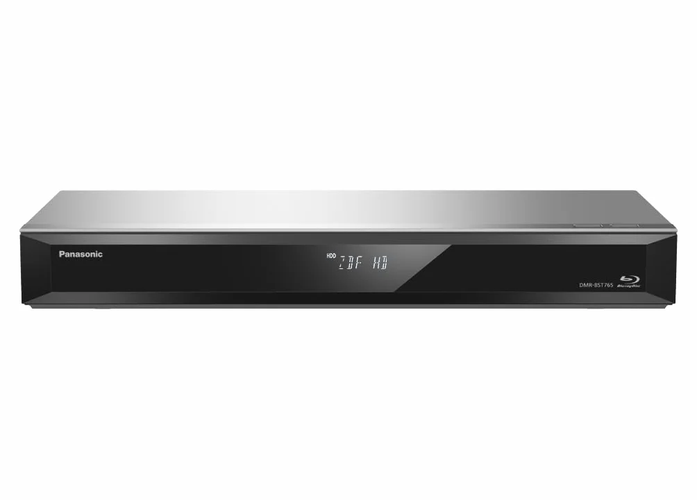Panasonic DMR-BST765AG odtwarzacz Blu-ray i nagrywarka z tunerem Twin HD DVB-S, dysk twardy 500 GB, skalowanie 4K, Ultra HD, jednoczesne nagrywanie, Smart Ready, srebrny