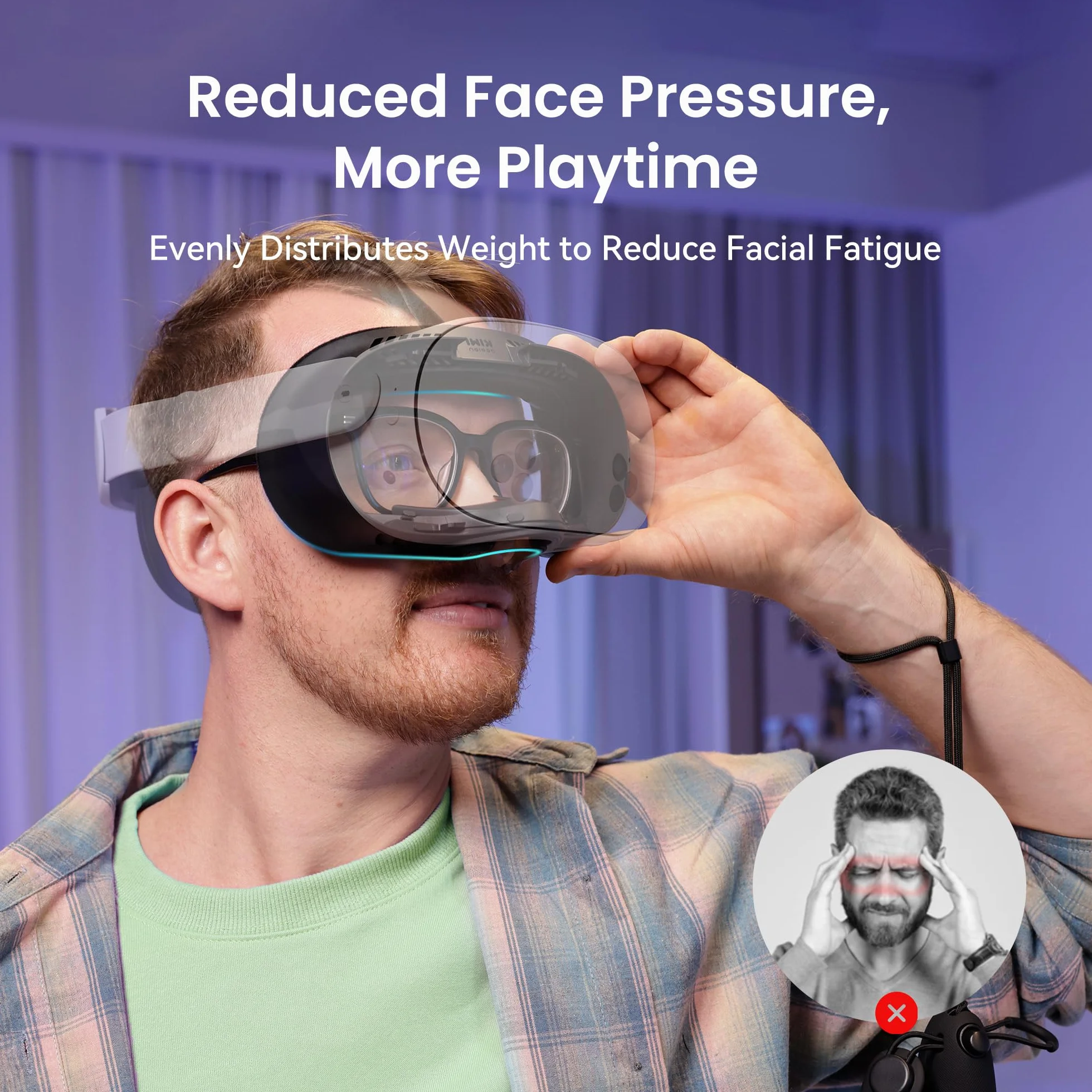 KIWI design Podkładki na twarz V4 kompatybilne z Oculus/Meta Quest 3S