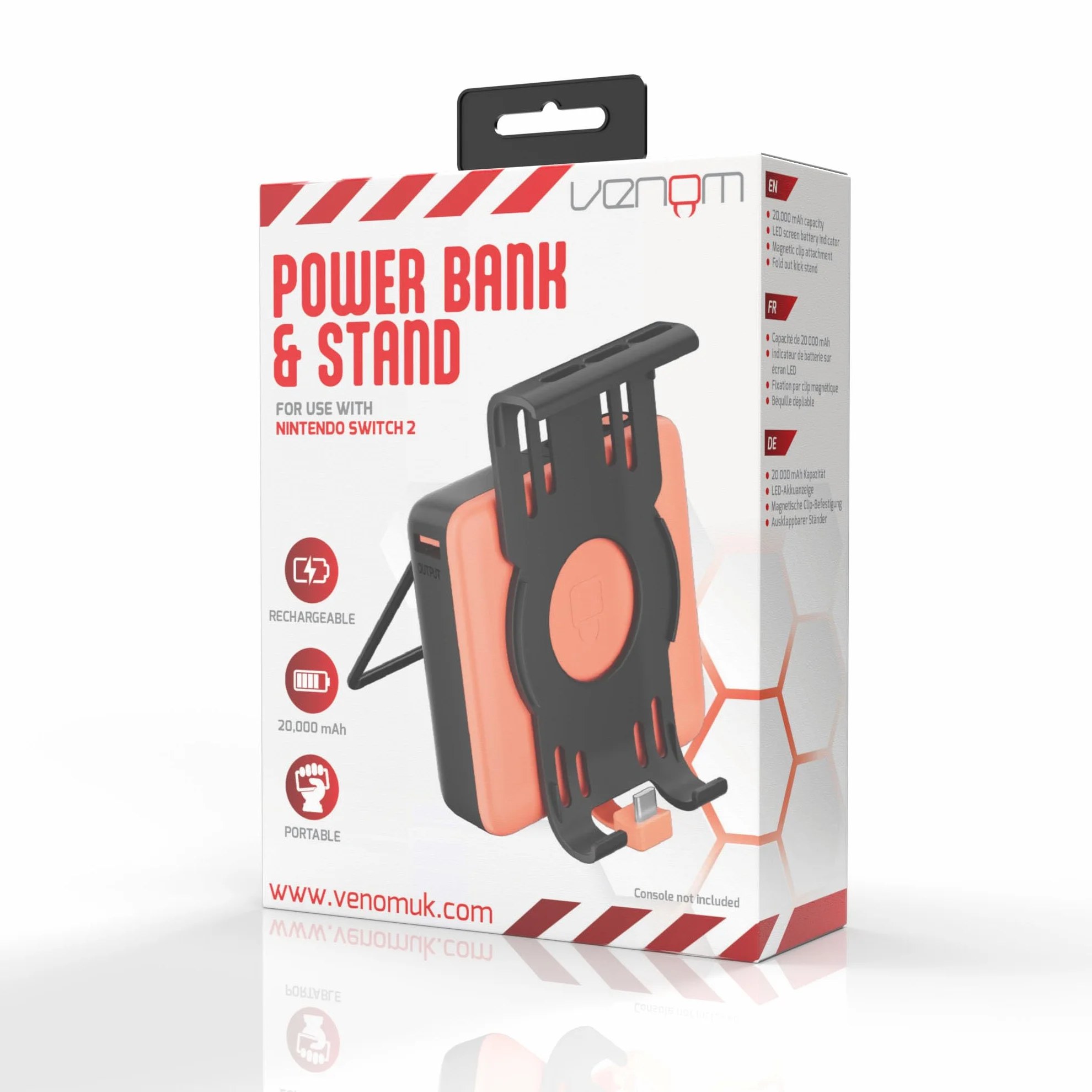 Venom Nintendo Switch 2 Power Bank 20000mAh z Podstawką i Wyświetlaczem LED