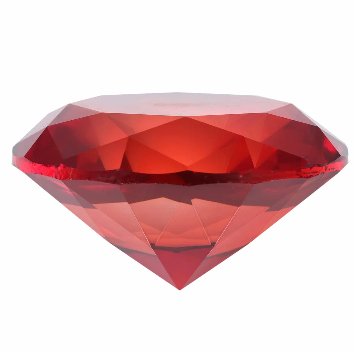 Happyyami Sztuczne Diamenty Szklane Ozdobny Element Czerwony do Wypełnienia Wazonów