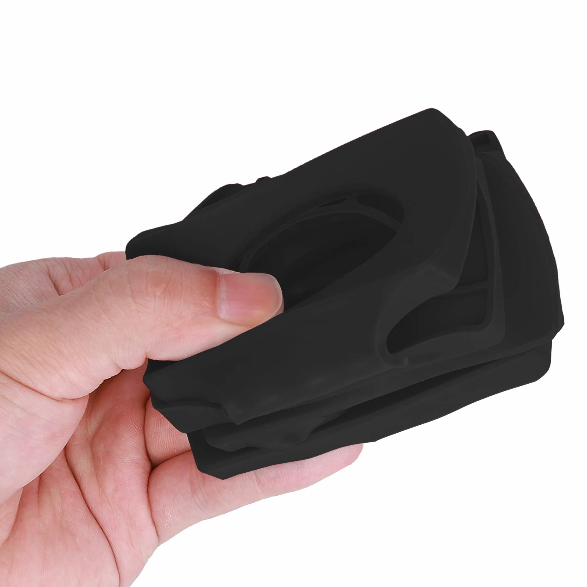 Kwmobile składany uchwyt na butelki do lodówki silikonowy 31 x 9,5 cm czarny