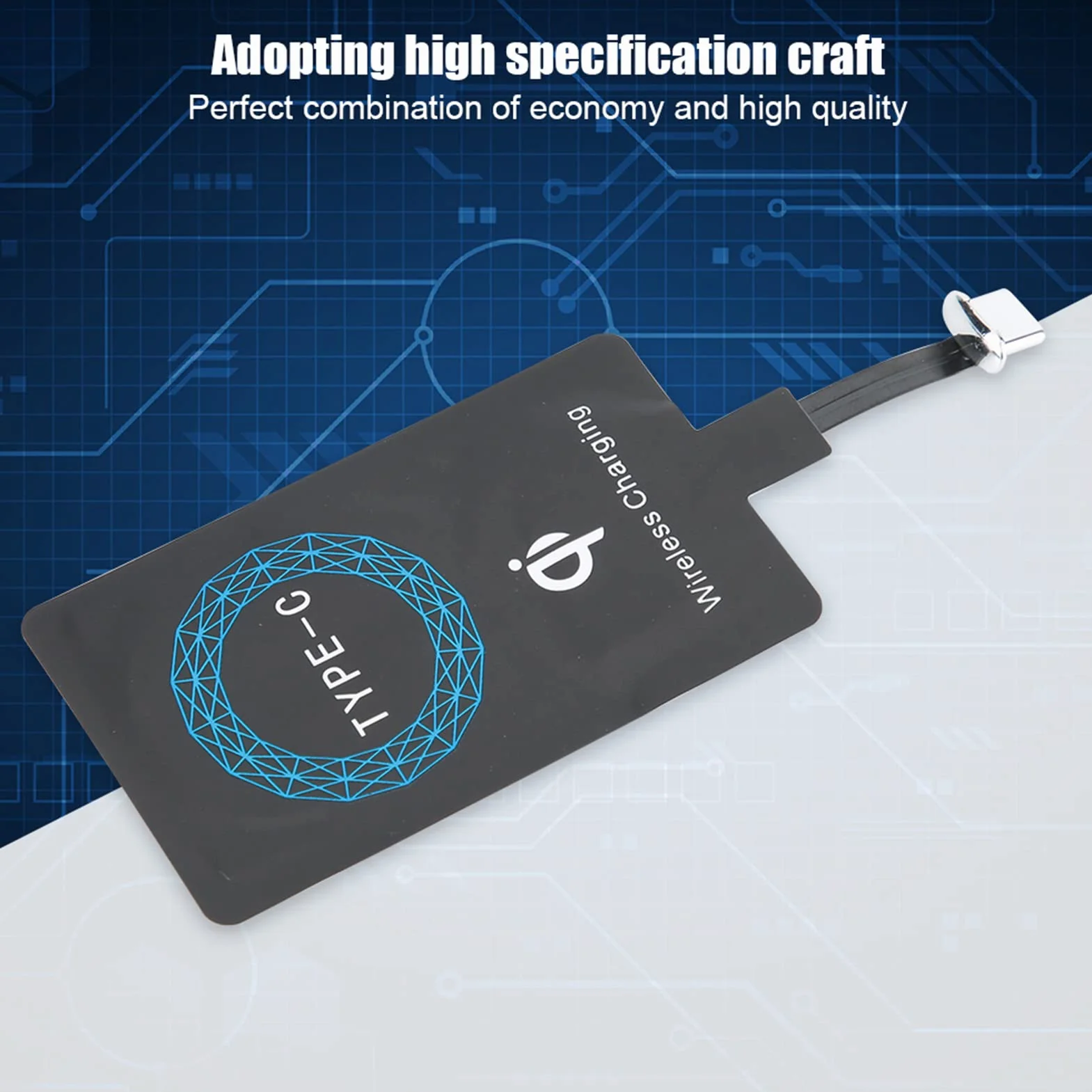 2 Szt. Bezprzewodowy Odbiornik USB C, Szybkie ładowanie Slim Type C Qi Bezprzewodowa ładowarka Odbiornik Chip do Telefonów USB C, Bezprzewodowy Moduł ładowania