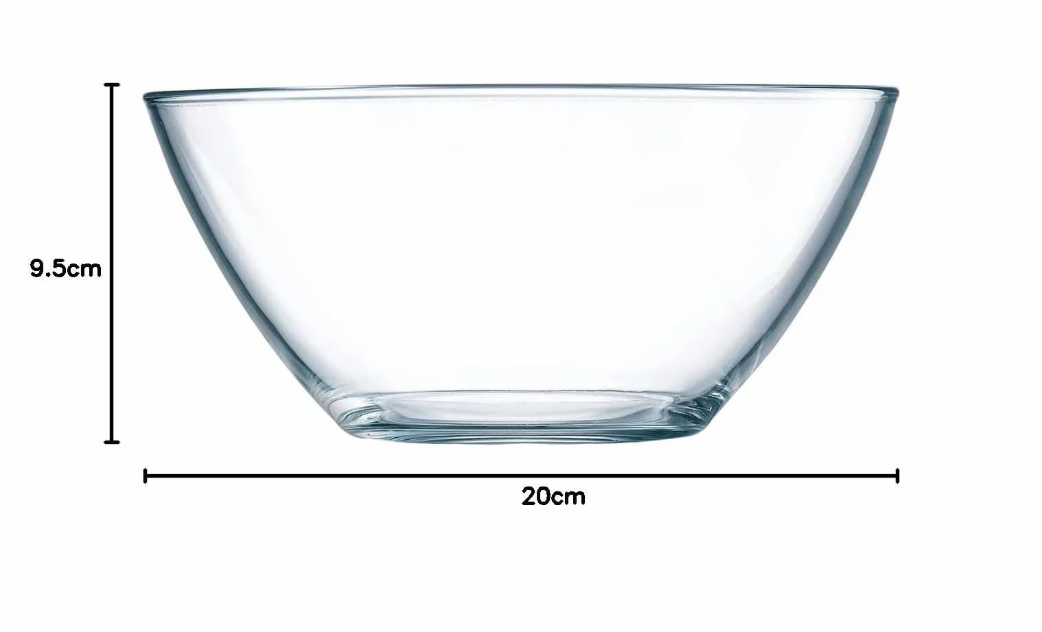 Luminarc ARC 30362 Cosmos miska, miska do układania w stos, 20 cm, 1,6 l, szklana, przezroczysta, 1 sztuka