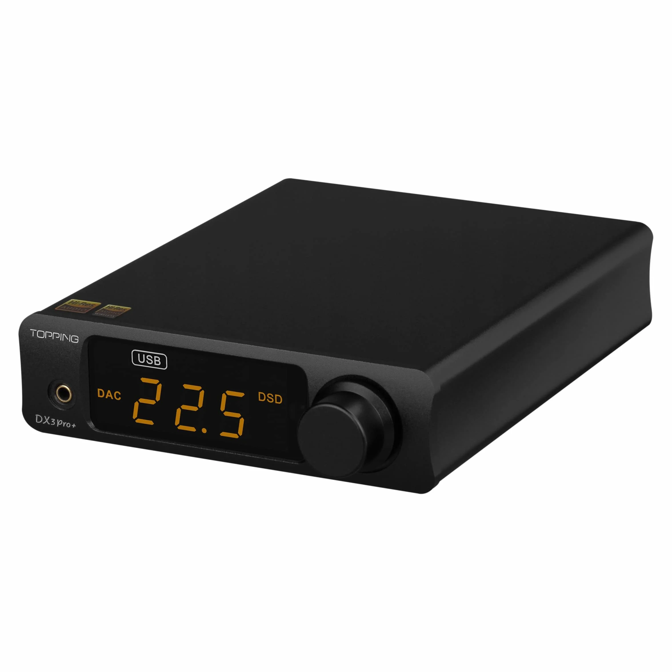 Topping DX3 Pro+ DAC ES9038Q2M NFCA Wzmacniacz słuchawkowy Bluetooth 5.0 (Czarny)
