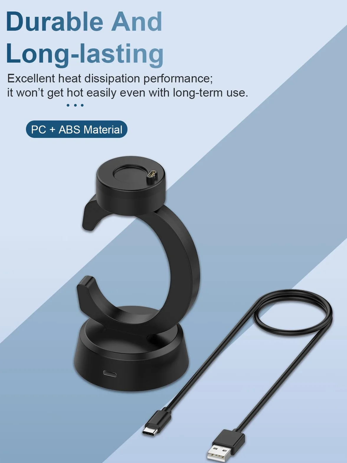 Stacja ładująca do Garmin Bounce 2, yystao stabilna magnetyczna ładowarka USB-C kompatybilna z Garmin Bounce 2, podstawka ładująca w kształcie litery C