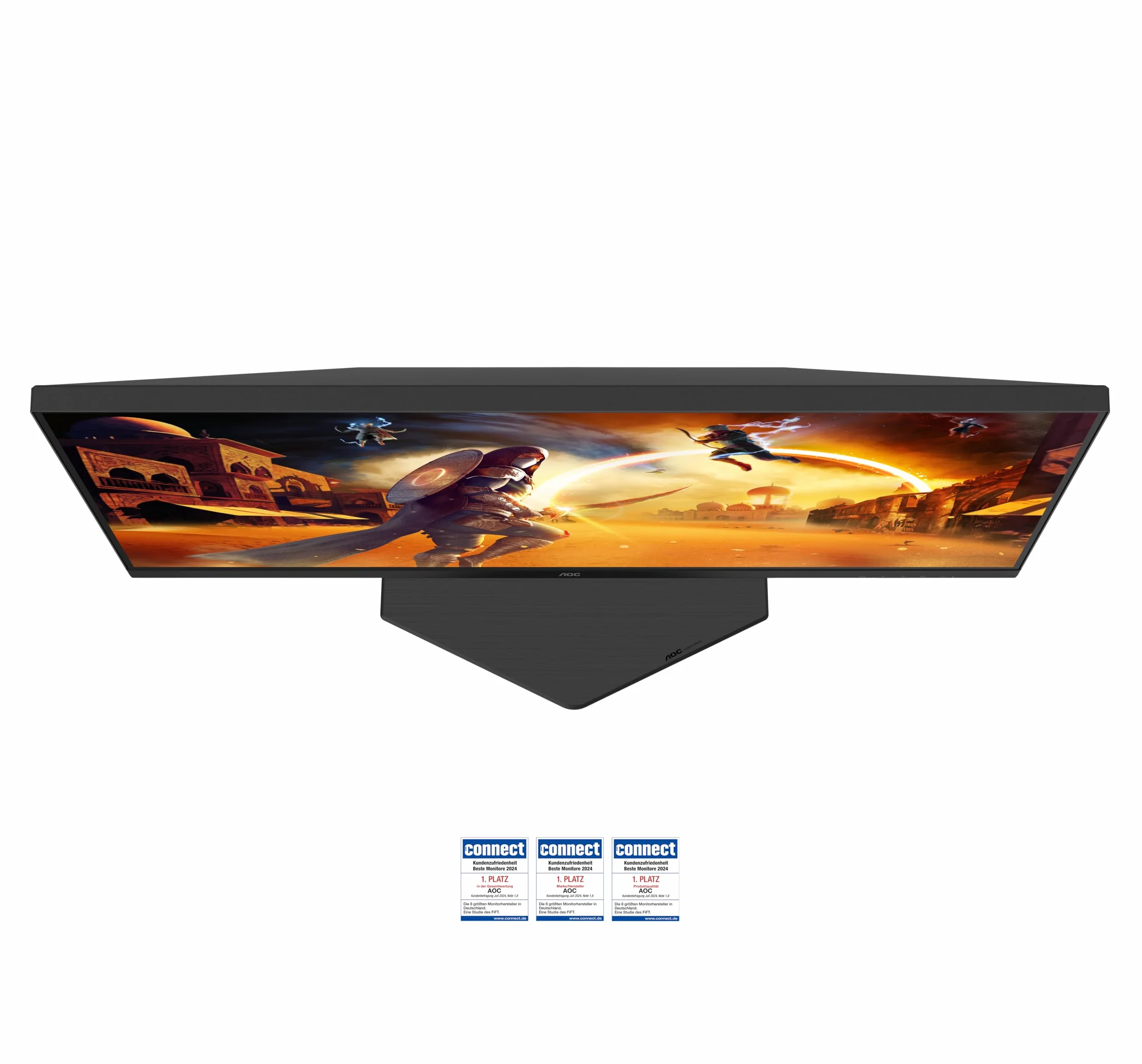 AOC Gaming Q24G2A - 24-calowy monitor Quad HD, 180 Hz, 1 ms, comp. G-Sync, HDR10 (2560x1440, 2X HDMI 2.0, 1x DisplayPort 1.4) Czarno-czerwony