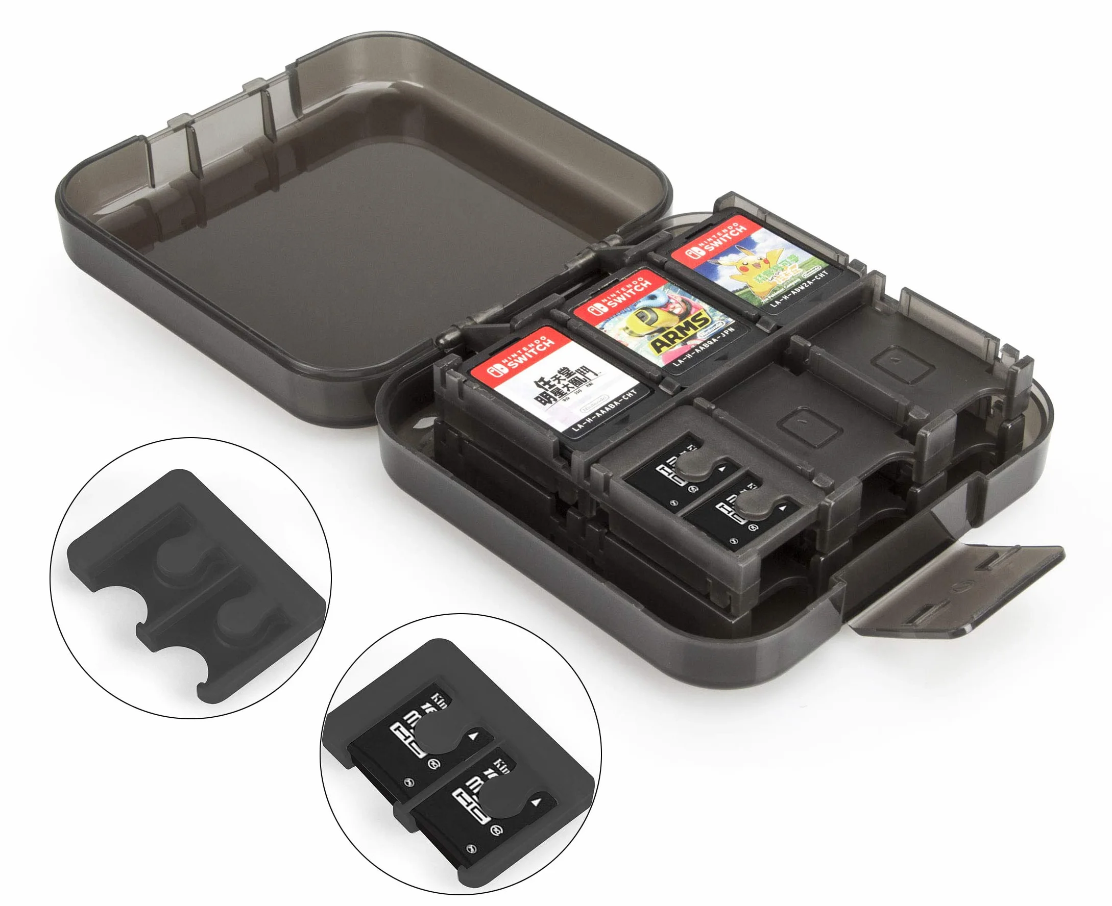 Amazon Basics - Pudełko do przechowywania gier Nintendo Switch – czarne