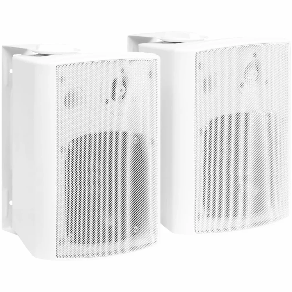 vidaXL Głośniki stereo do montażu na ścianie, 2 szt., białe, 100 W