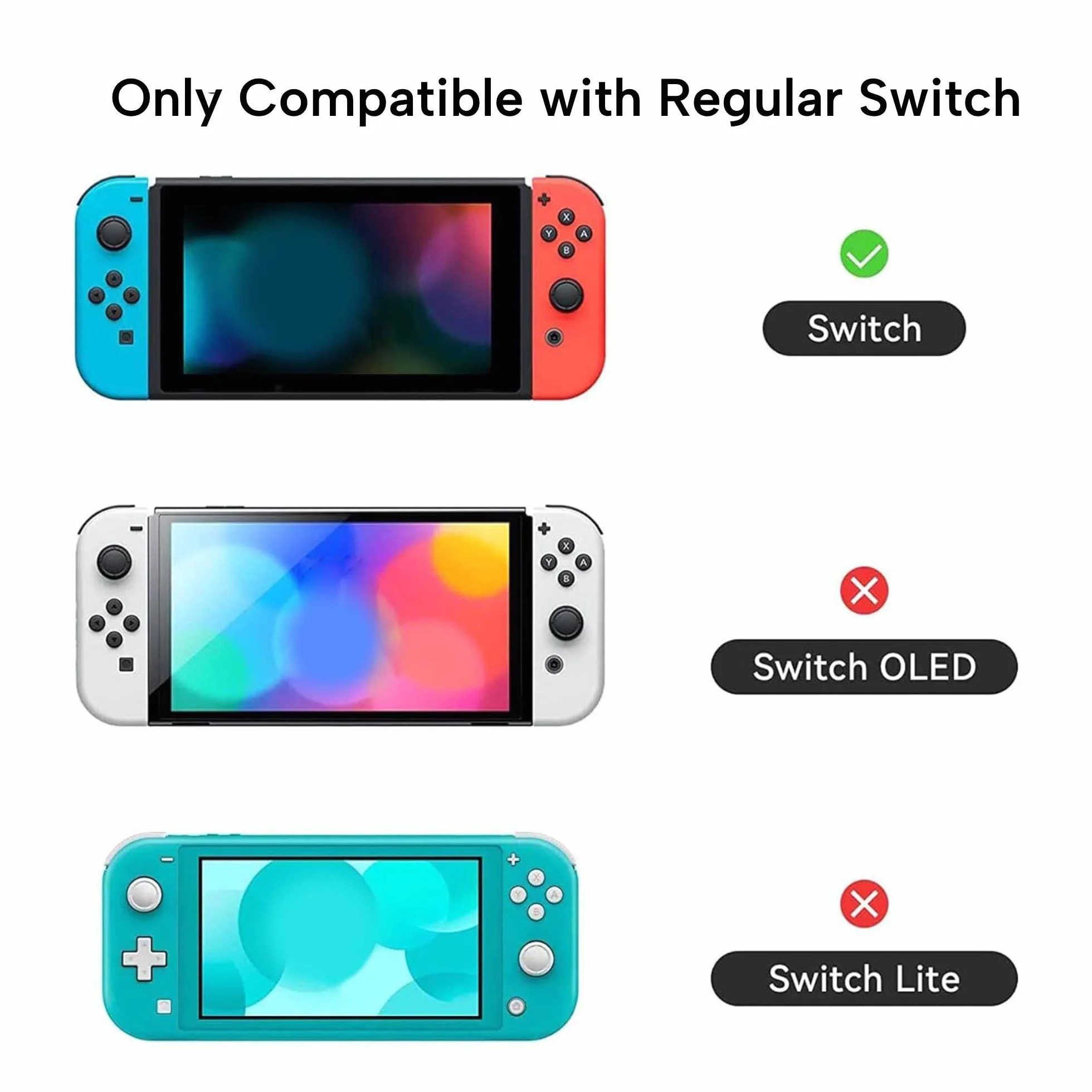 Pokrowiec ochronny GeekShare Slim Cover Case kompatybilny z Nintendo Switch i Joy Con - amortyzacja i odporność na zarysowania - Space Cat