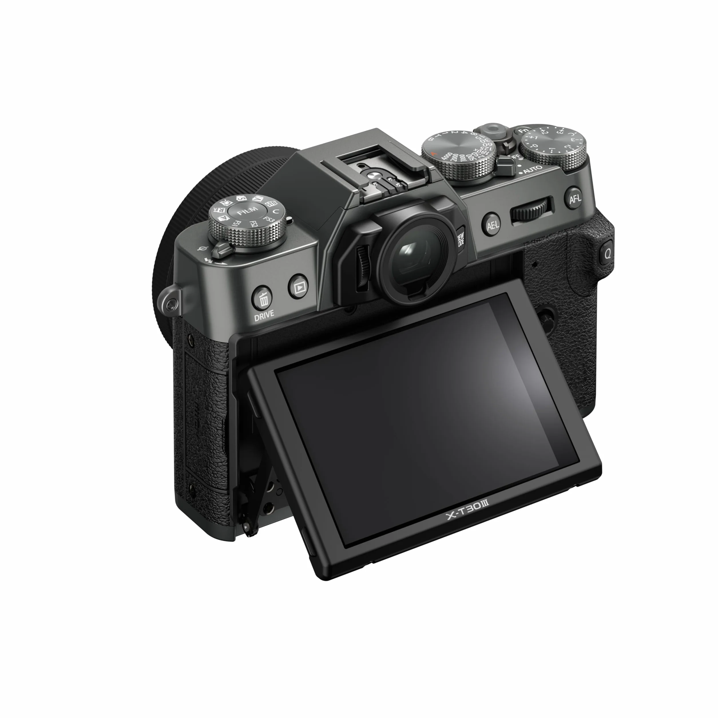 Fujifilm X-T30 III bezlusterkowy aparat cyfrowy 26 MP, tylko korpus, czujnik APS-C X-Trans CMOS 4, filmy 6,2K 30p, wizjer EVF, obrotowy wyświetlacz LCD 3", antracytowy