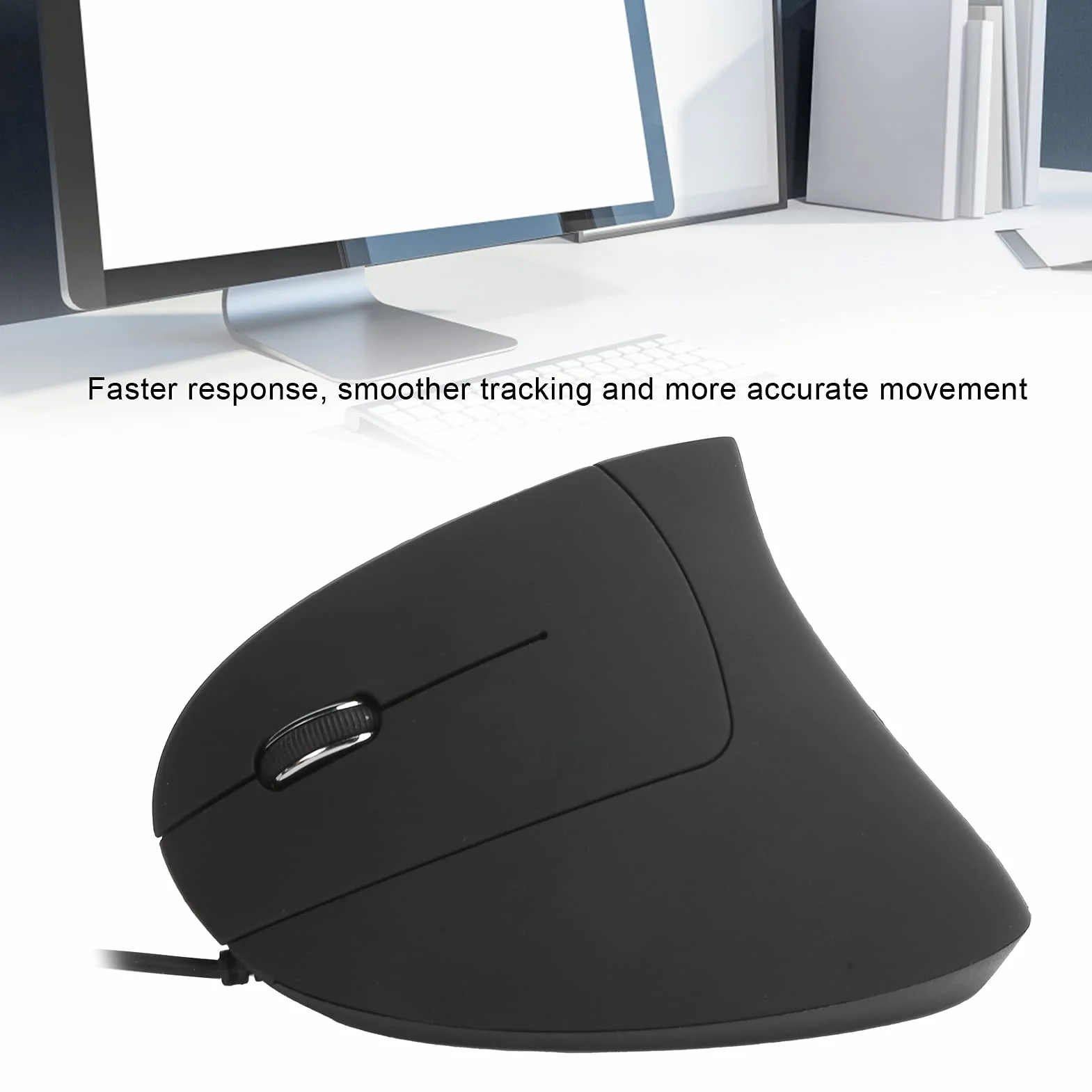 Mysz Leworęczna, Przewodowa Mysz Leworęczna Pionowa Ergonomiczna 800/1200 / 1600DPI Optyczna Czułość USB i Cichy Klik Myszy Komputerowe do Gier Biurowych dla 8/10(Przewodowy)