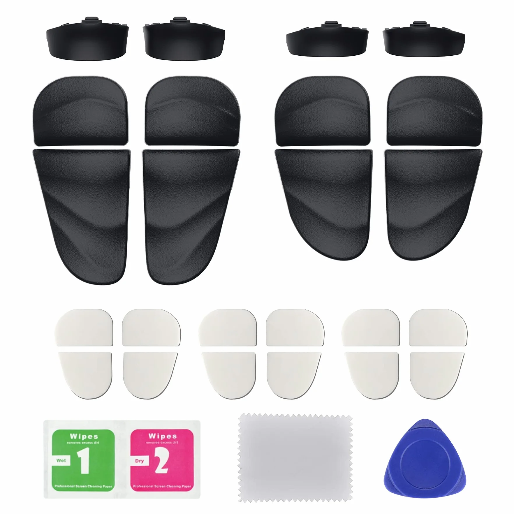 PlayVital DUNE 2 par Trigger Stop Shoulder Buttons Extension do ps5 Kontrolera,Przycisk Wyzwalacza do ps5 Edge Joystick Akcesoria,Przedłużacze Zderzaka do PS Portal-Czarny