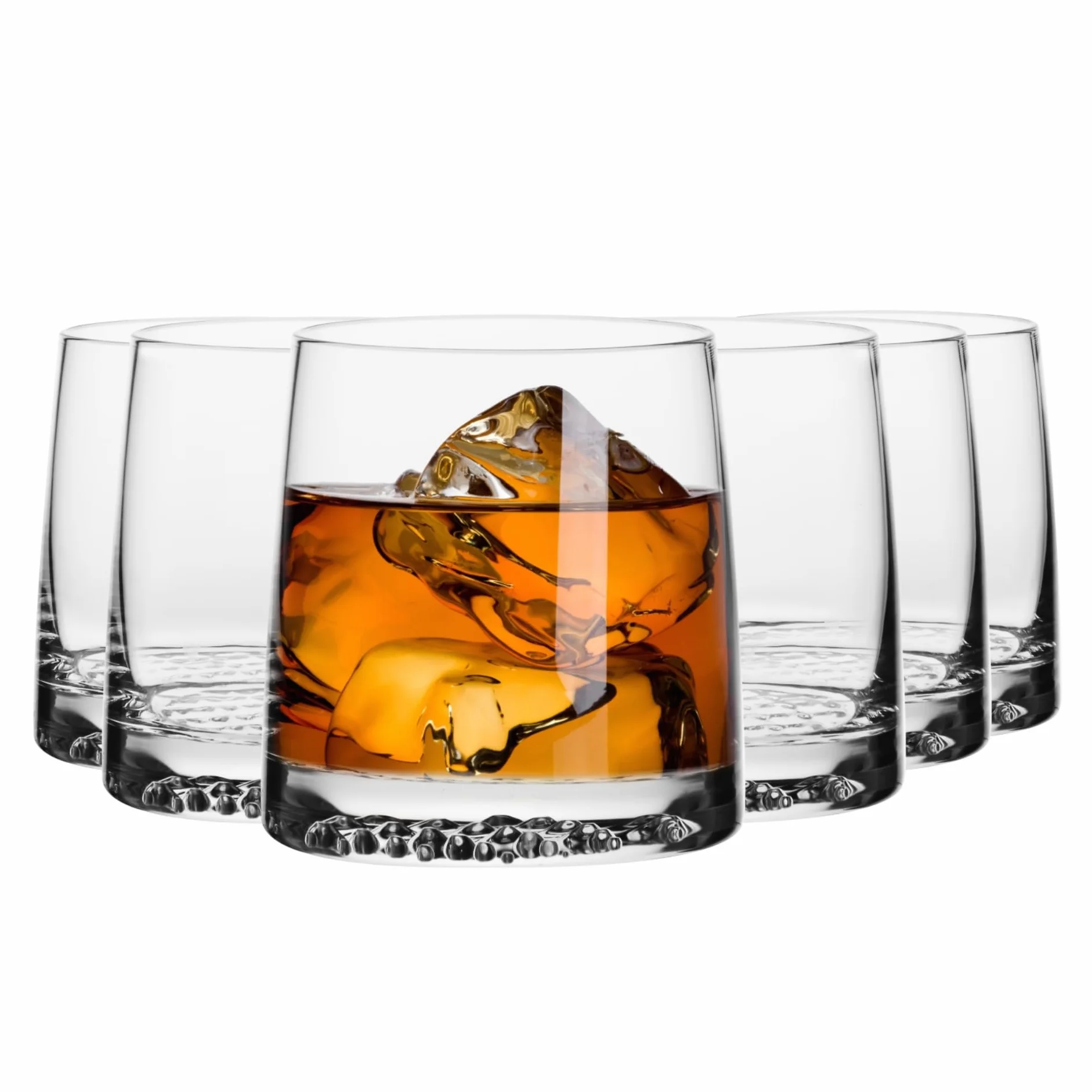 KROSNO Szklanki do Whisky | Zestaw 6 szklanek | 370 ML | Kolekcja Fjord | Idealne do Domu, Restauracji i na Przyjęcie | Można Myć w Zmywarce