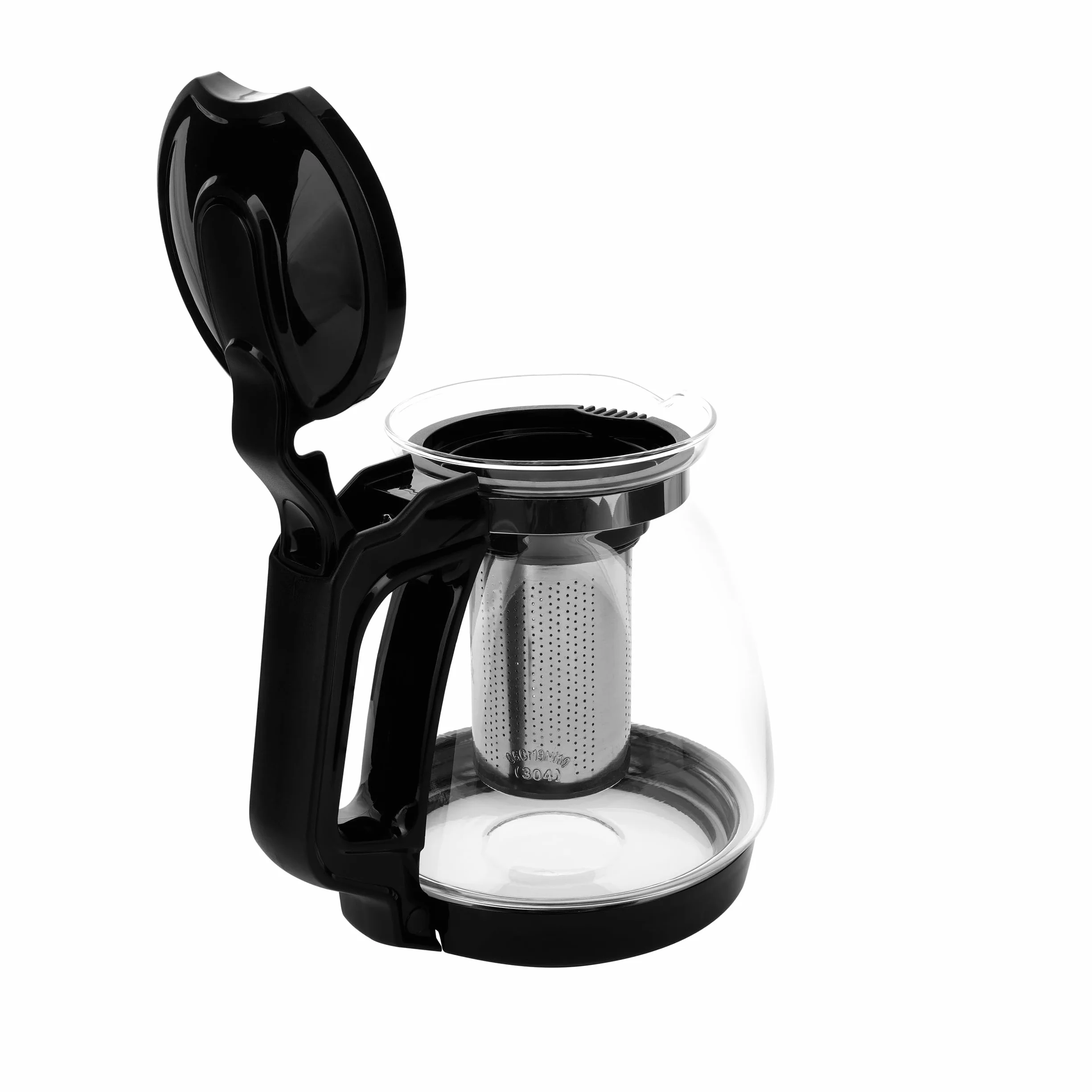 DMA-Z Dzbanek do herbaty, szklany dzbanek do herbaty, odporny na wysokie temperatury, z pokrywką, 1700 ml, dzbanek do herbaty z sitkiem, z sitkiem, szklanym dzbankiem do herbaty (1700 ml)